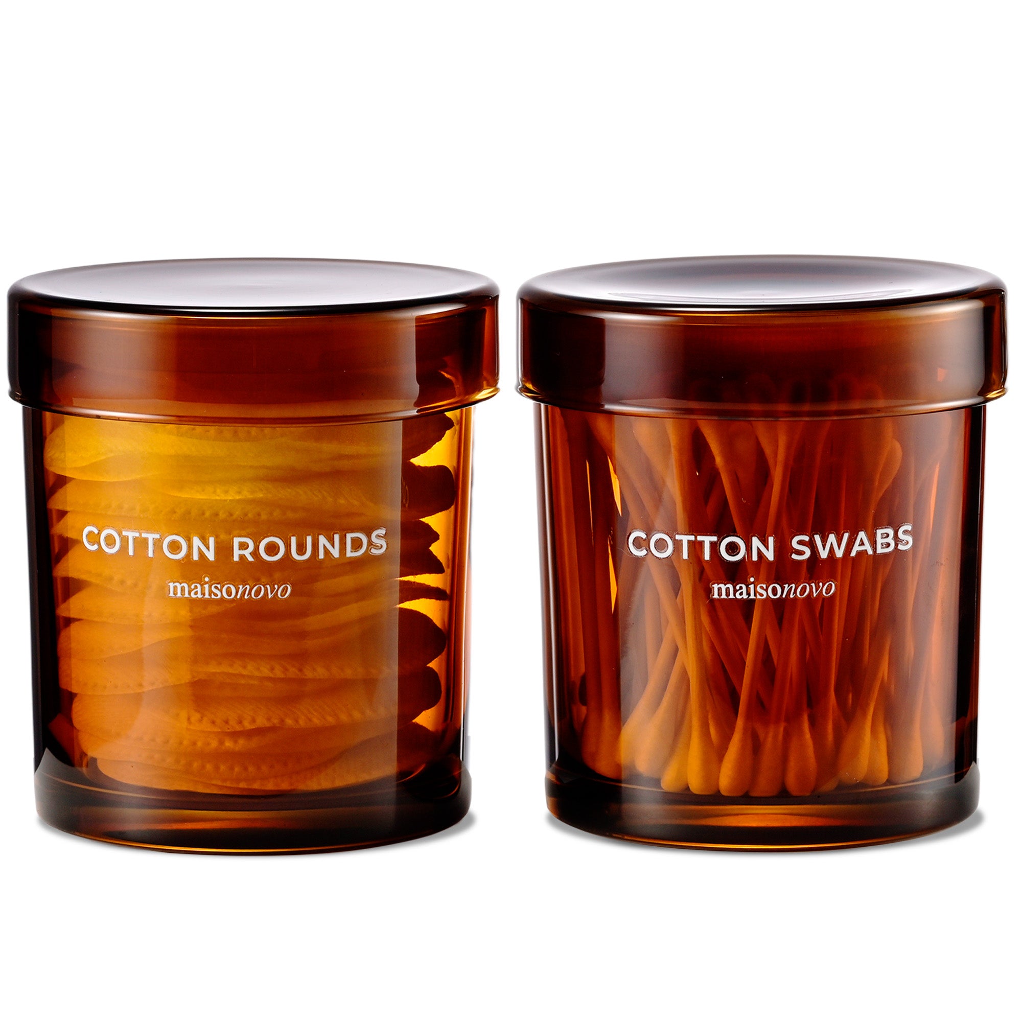 The Pebble - Modern Glass Q-Tip Jars