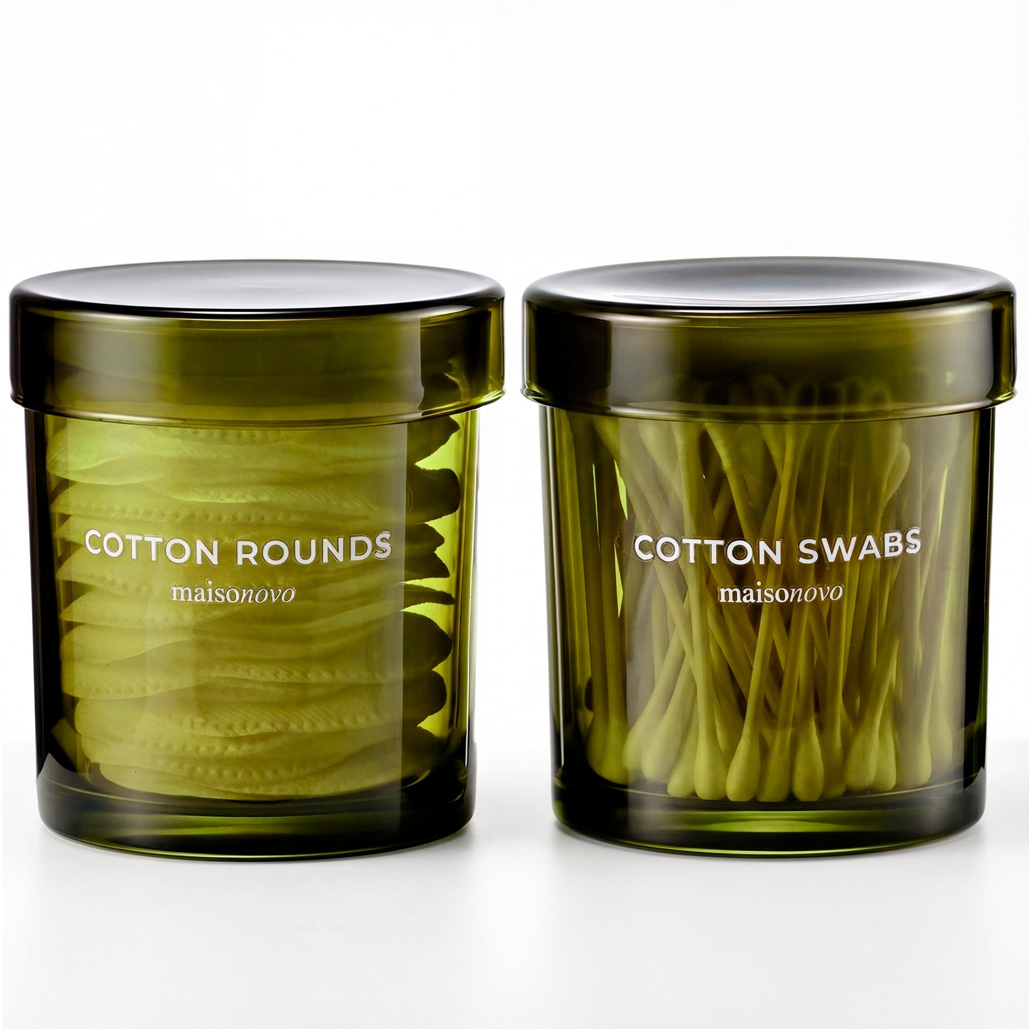 The Pebble - Modern Glass Q-Tip Jars