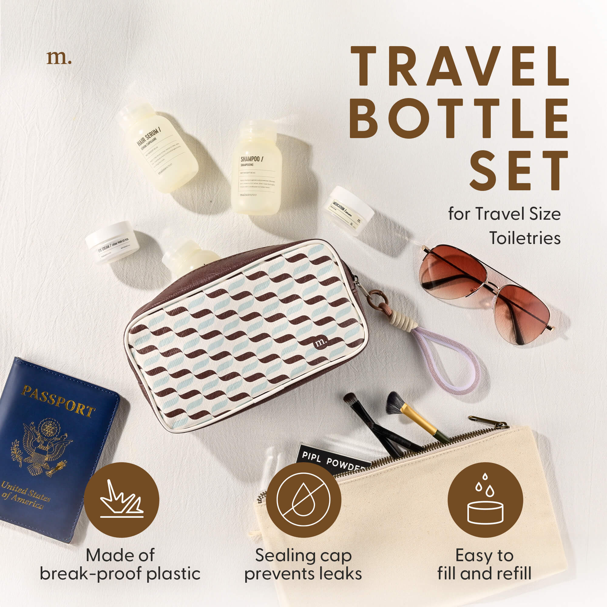 brown - clear set