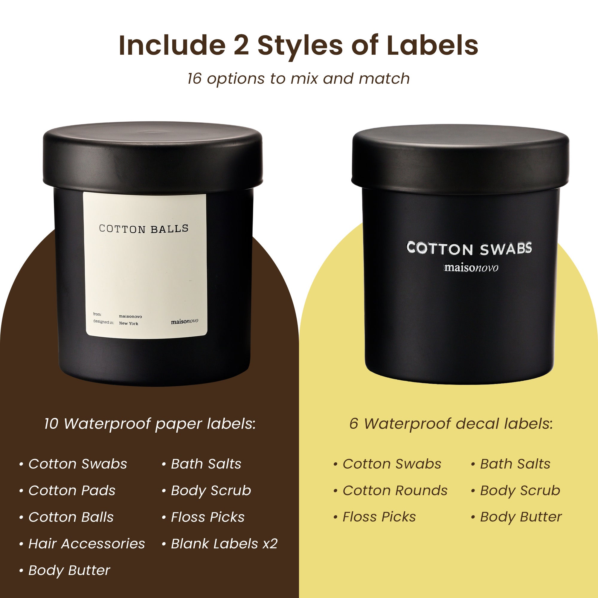 The Pebble - Modern Glass Q-Tip Jars