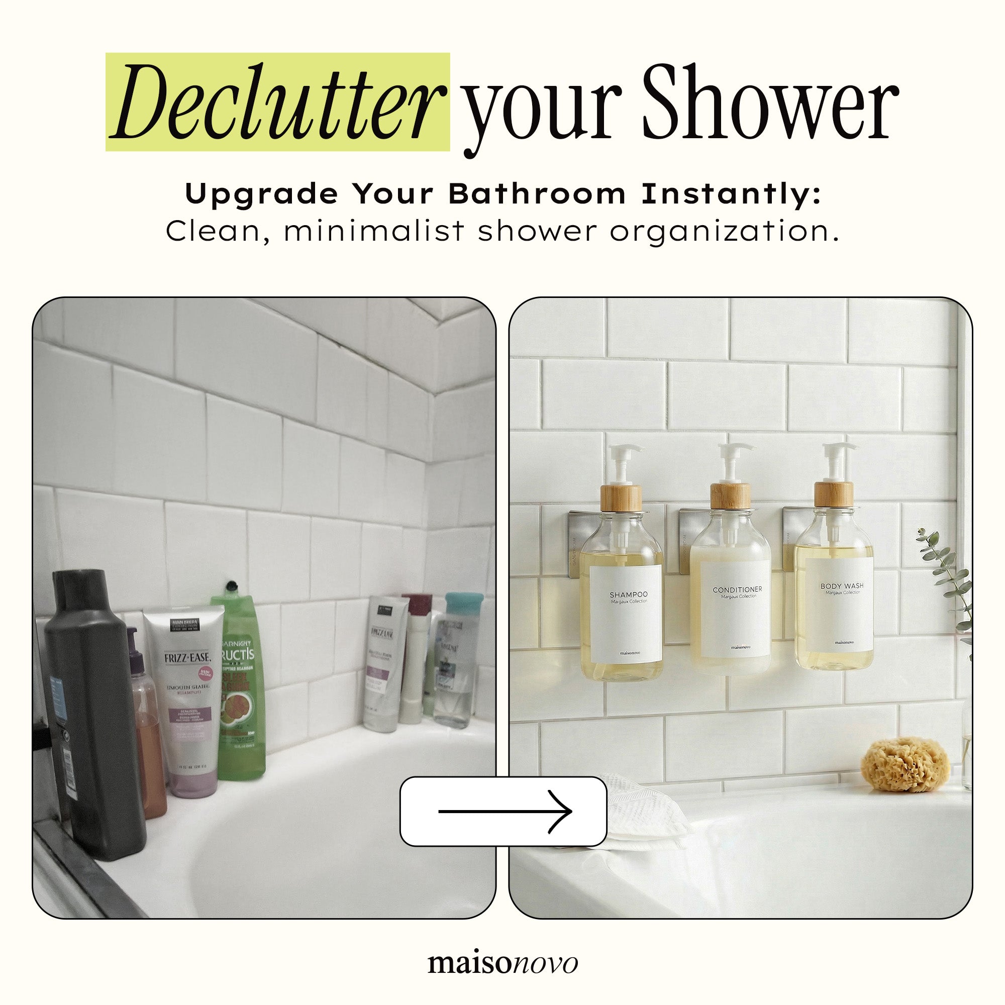 Hotel-at-Home Wall Mounted Shower Dispensers Set