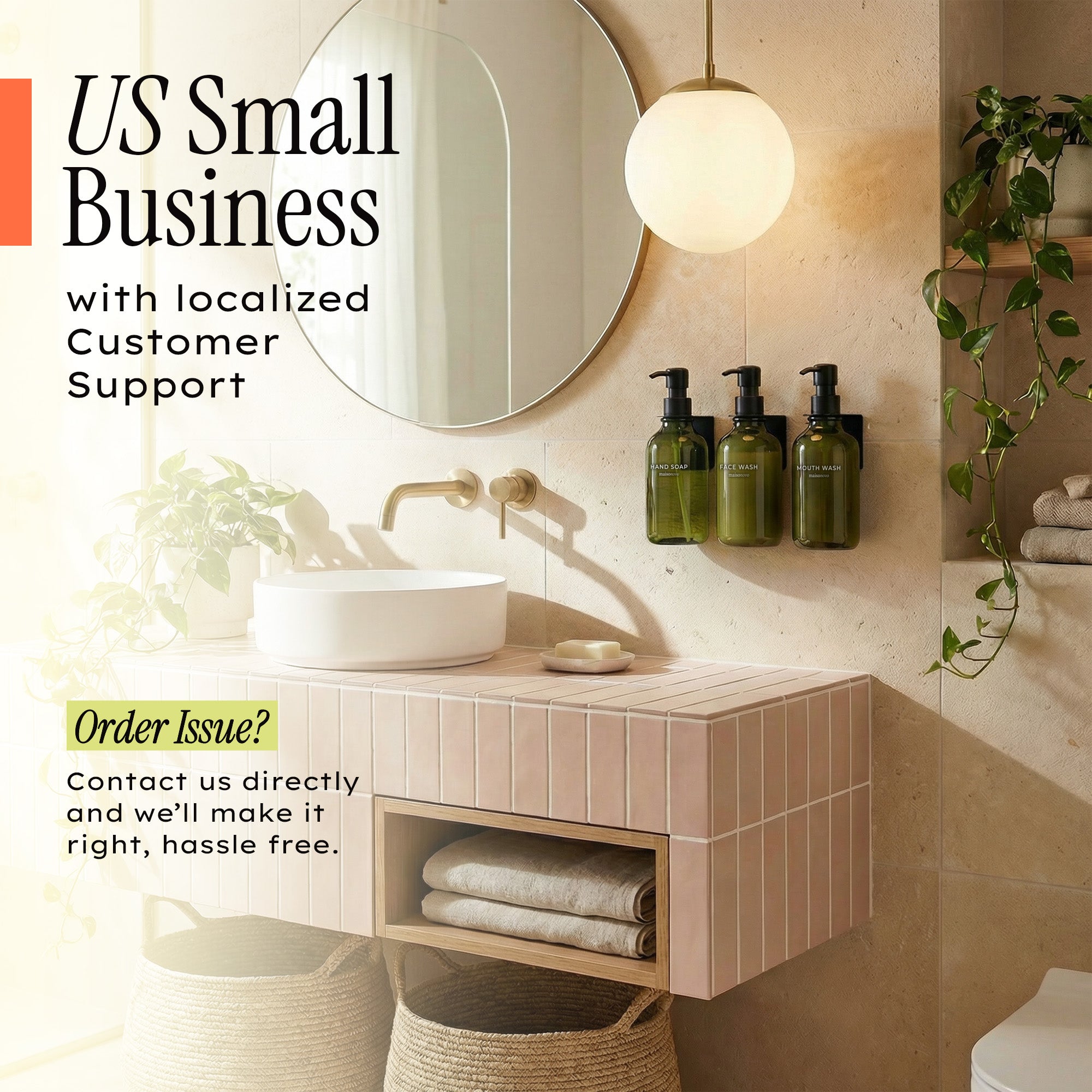 Hotel-at-Home Wall Mounted Shower Dispensers Set