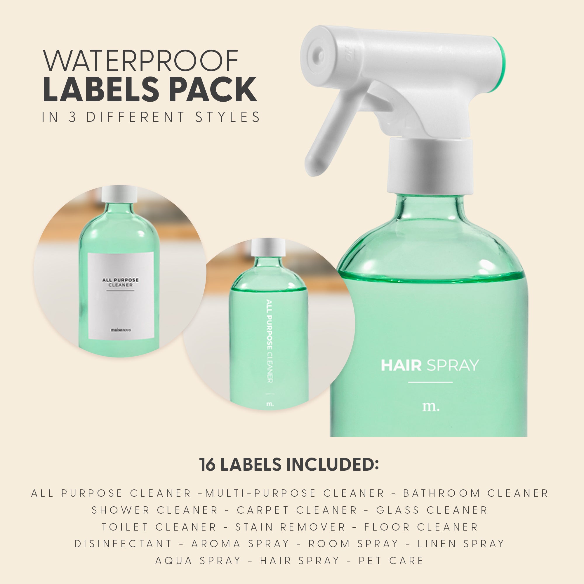 #Color_Green Bottle / White Pump