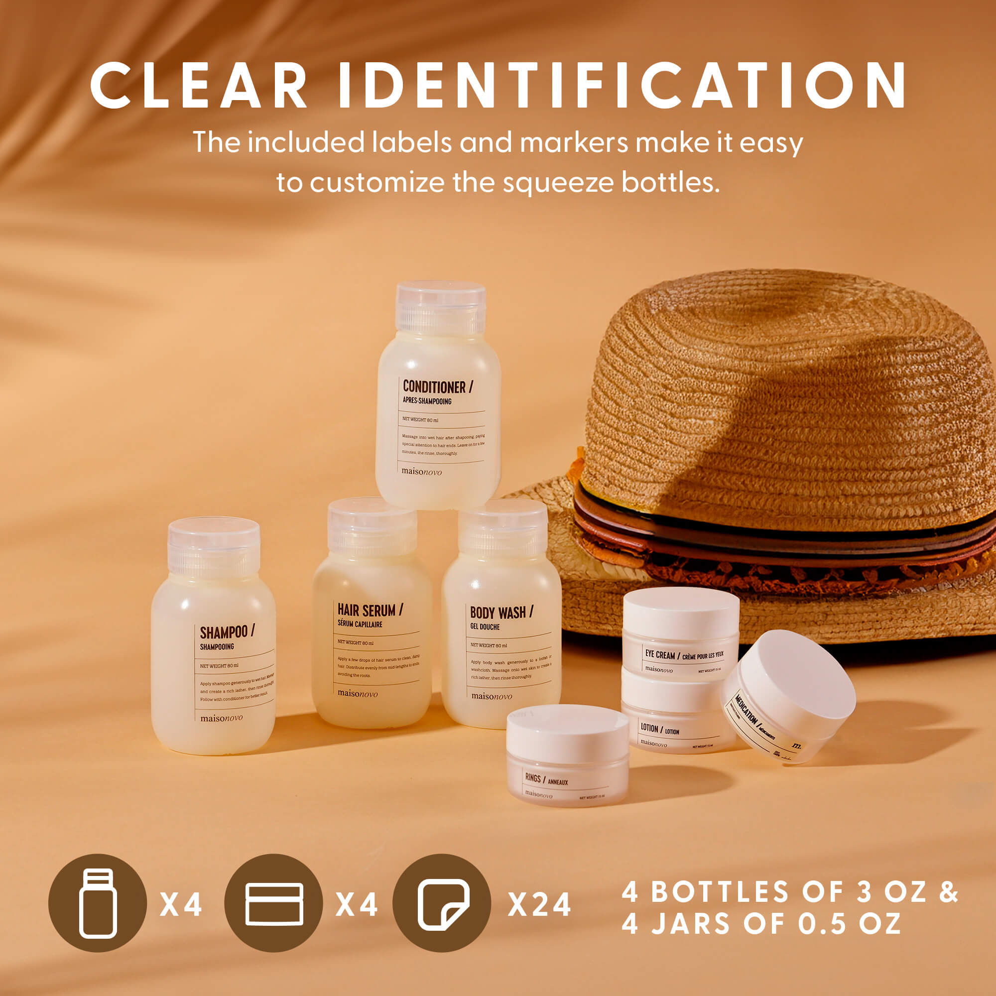 brown - clear set
