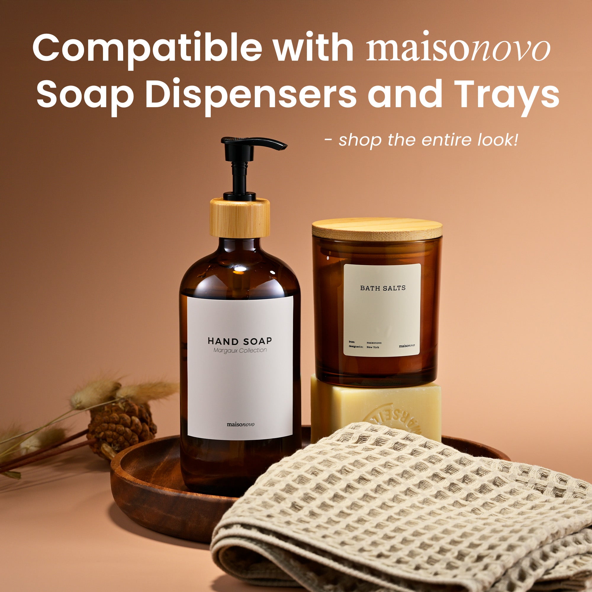 The Pebble - Modern Glass Q-Tip Jars