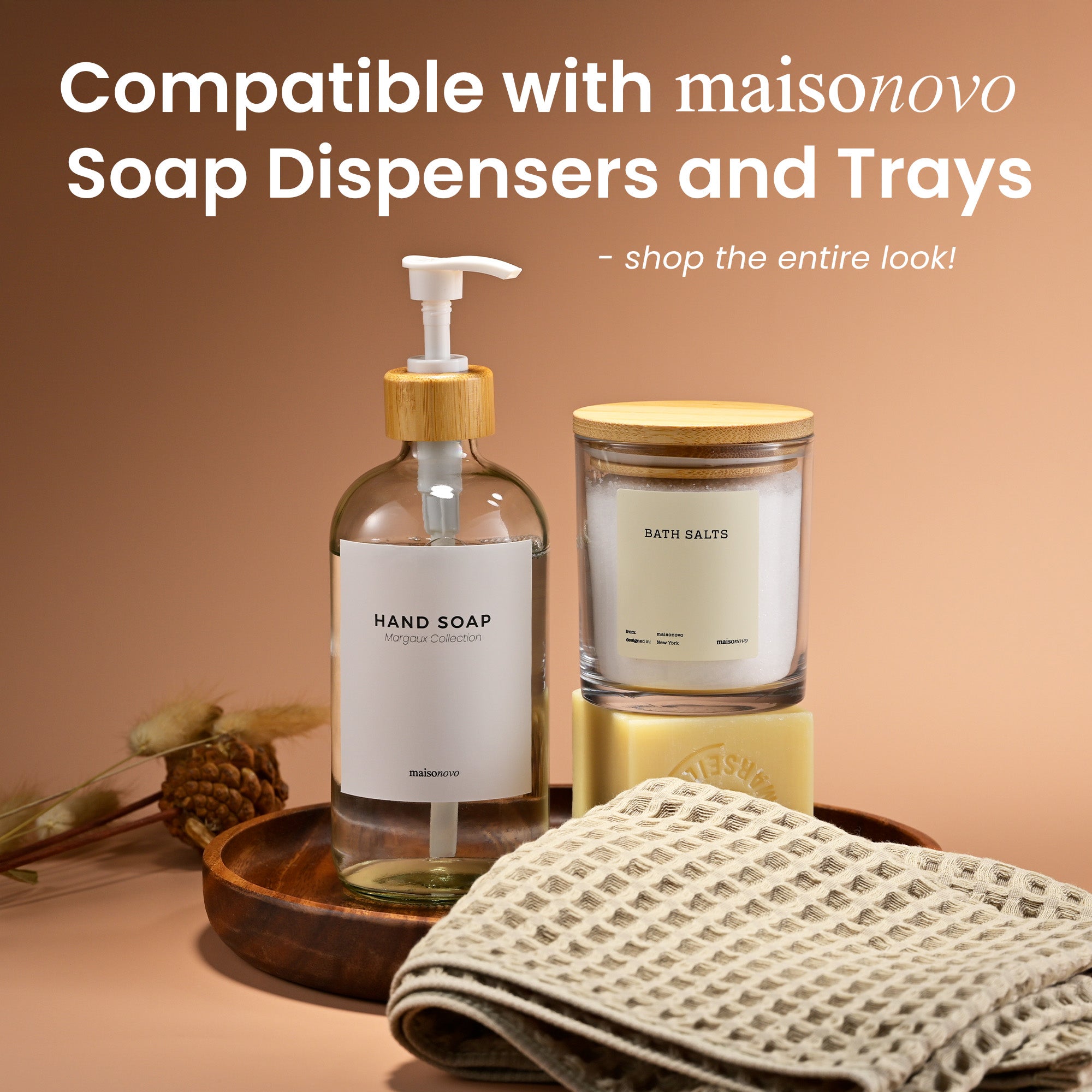 The Pebble - Modern Glass Q-Tip Jars