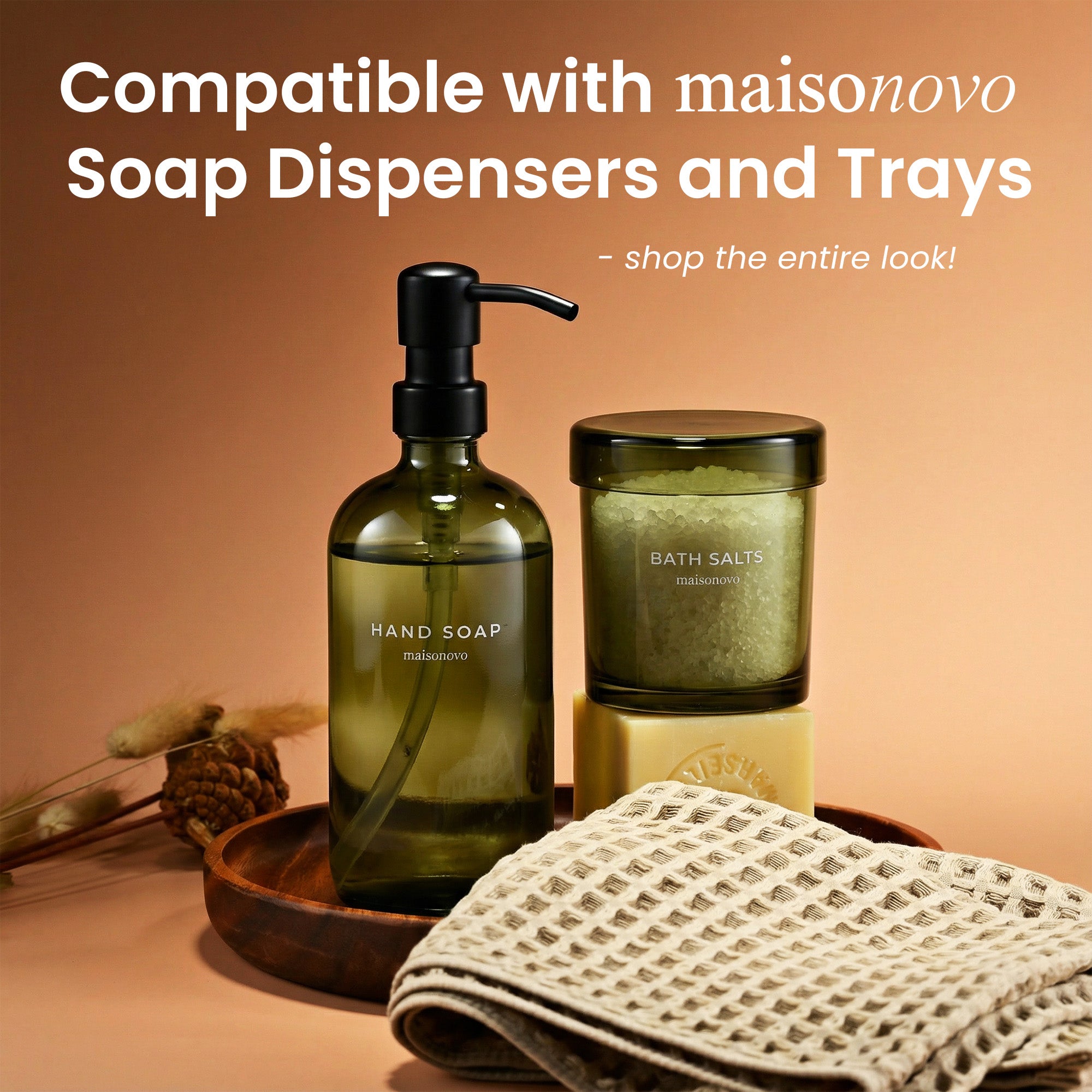 The Pebble - Modern Glass Q-Tip Jars