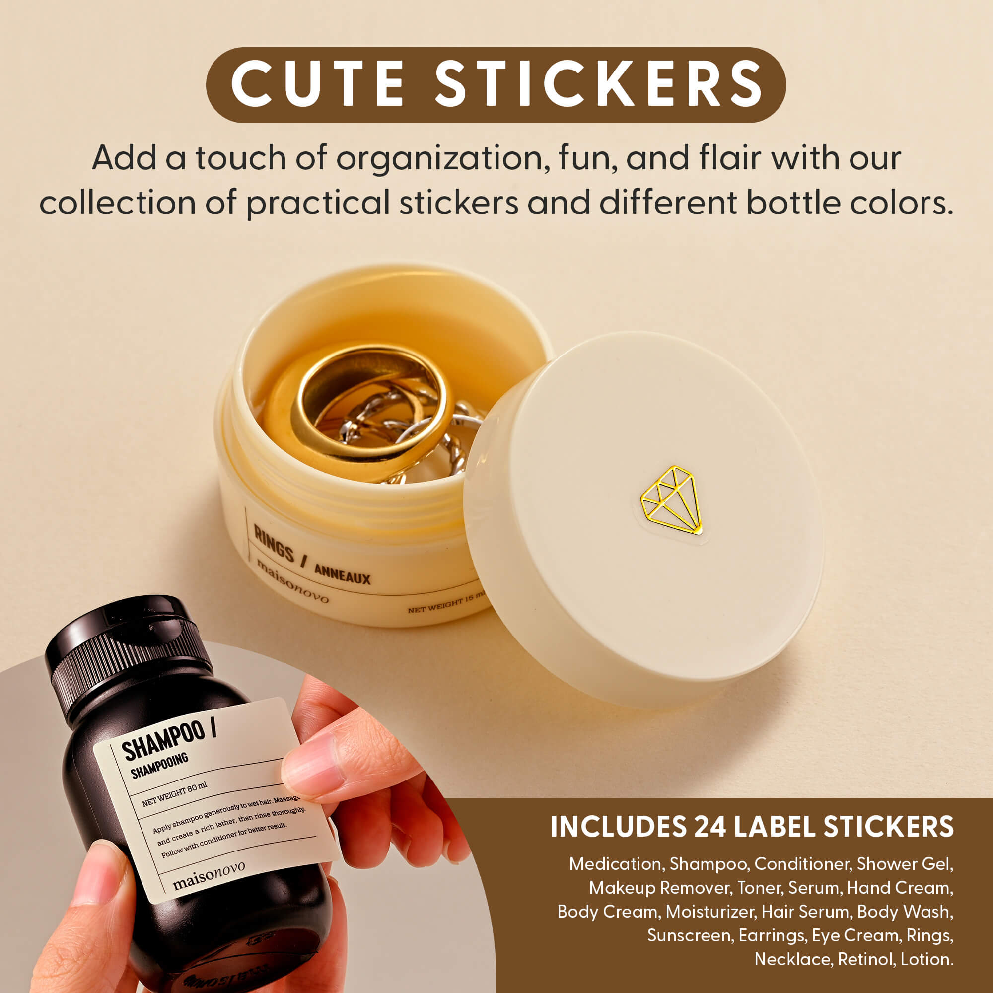 brown - clear set