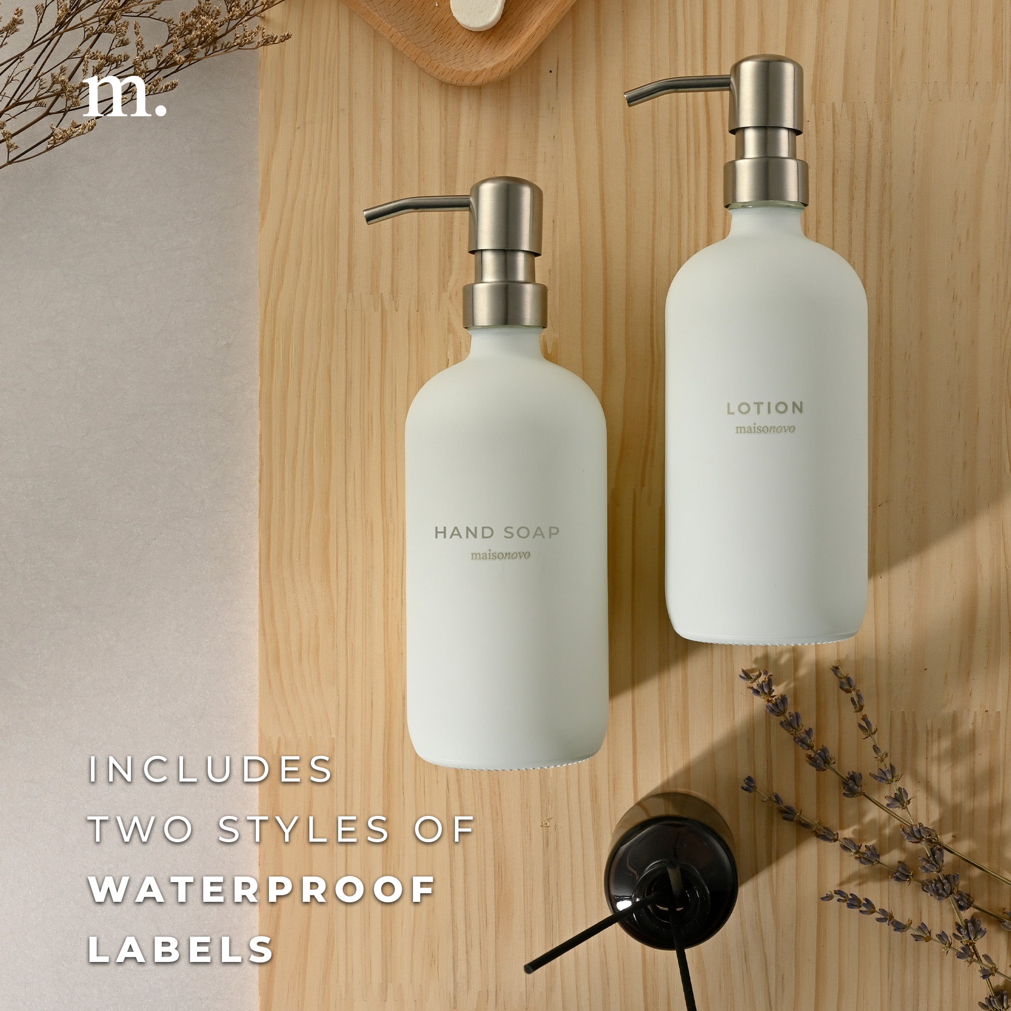 The Pebble - Glass Soap Dispenser Set