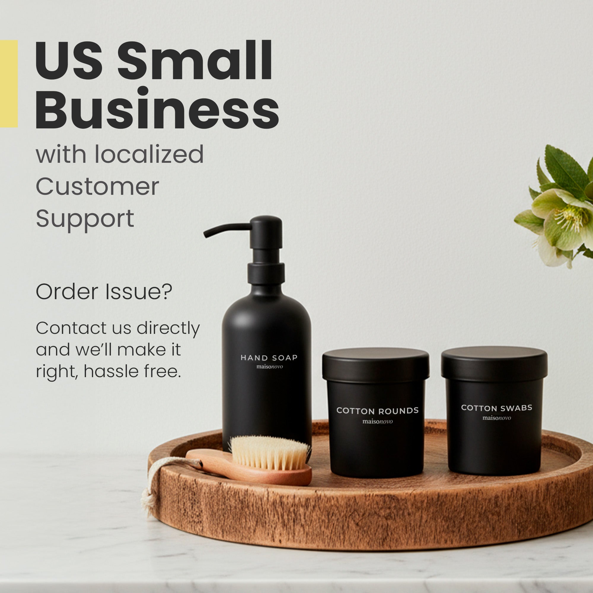 The Pebble - Modern Glass Q-Tip Jars