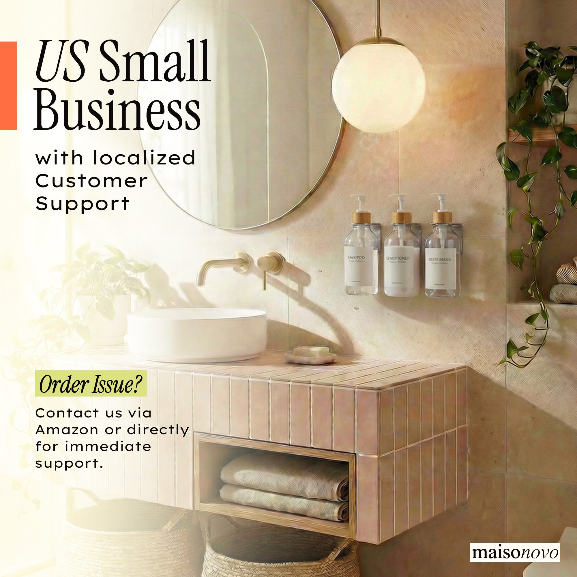 Hotel-at-Home Wall Mounted Shower Dispensers Set
