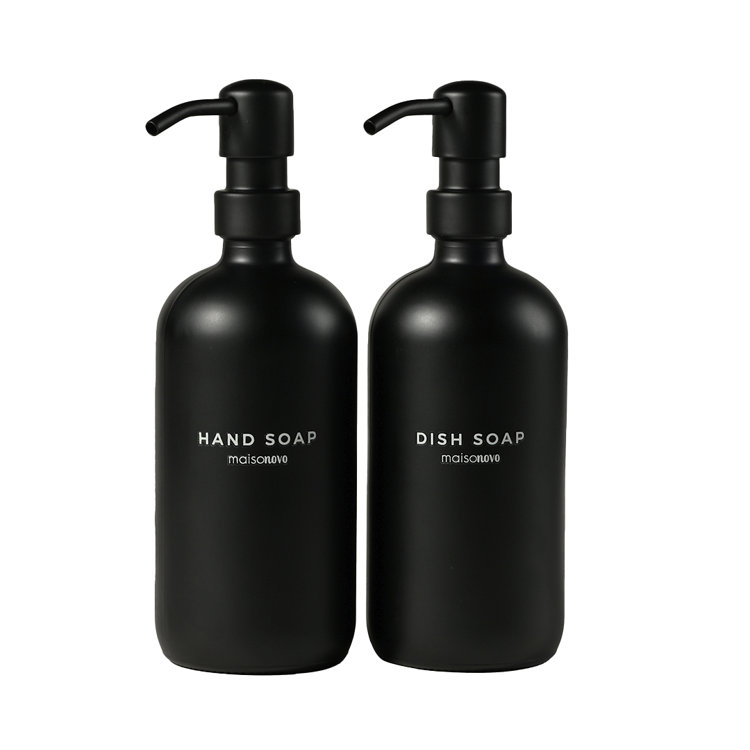 Glass Soap Dispensers Black