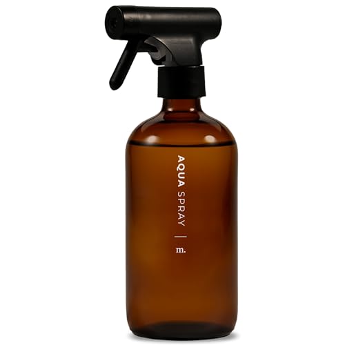 Amber Glass Spray Bottle – 16.9oz (Single) with 16 Reusable Labels