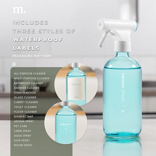 Amber Glass Spray Bottle Set – 16.9oz (Pack of 2)