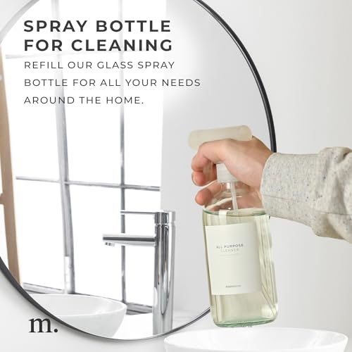 Amber Glass Spray Bottle – 16.9oz (Single) with 16 Reusable Labels