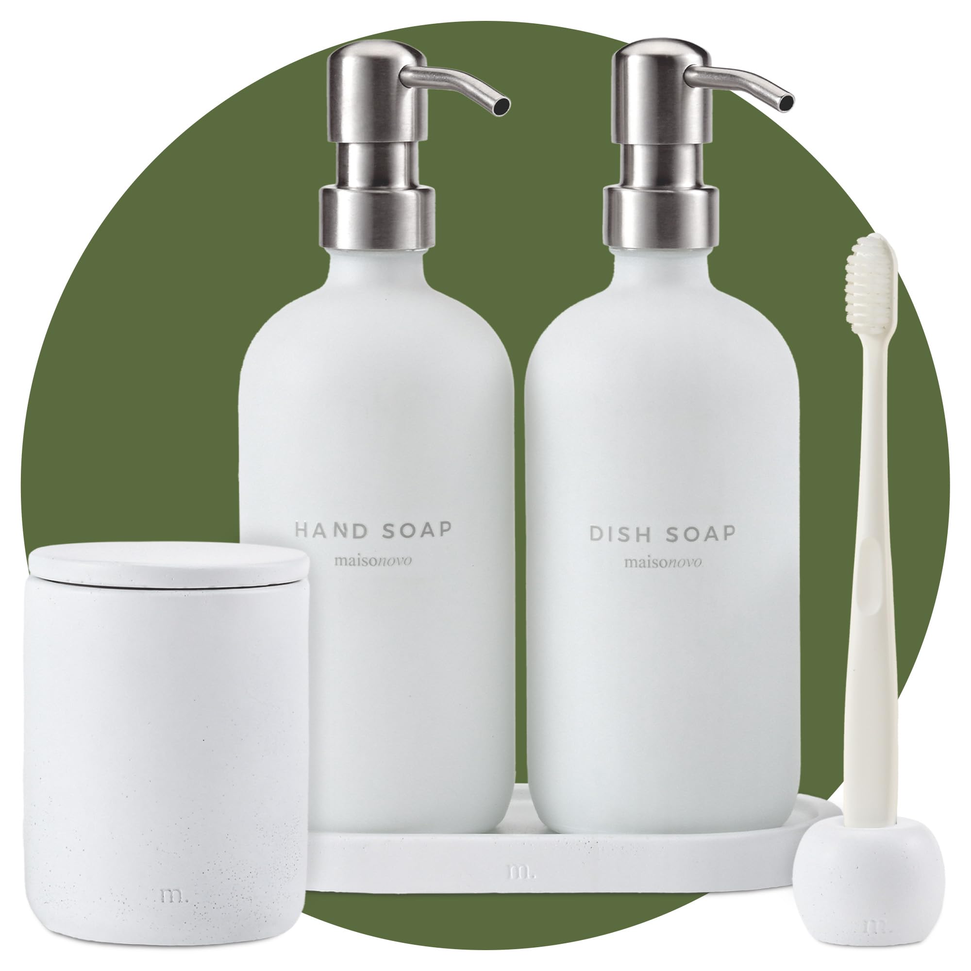 white/silver / Dispenser Set + Holder