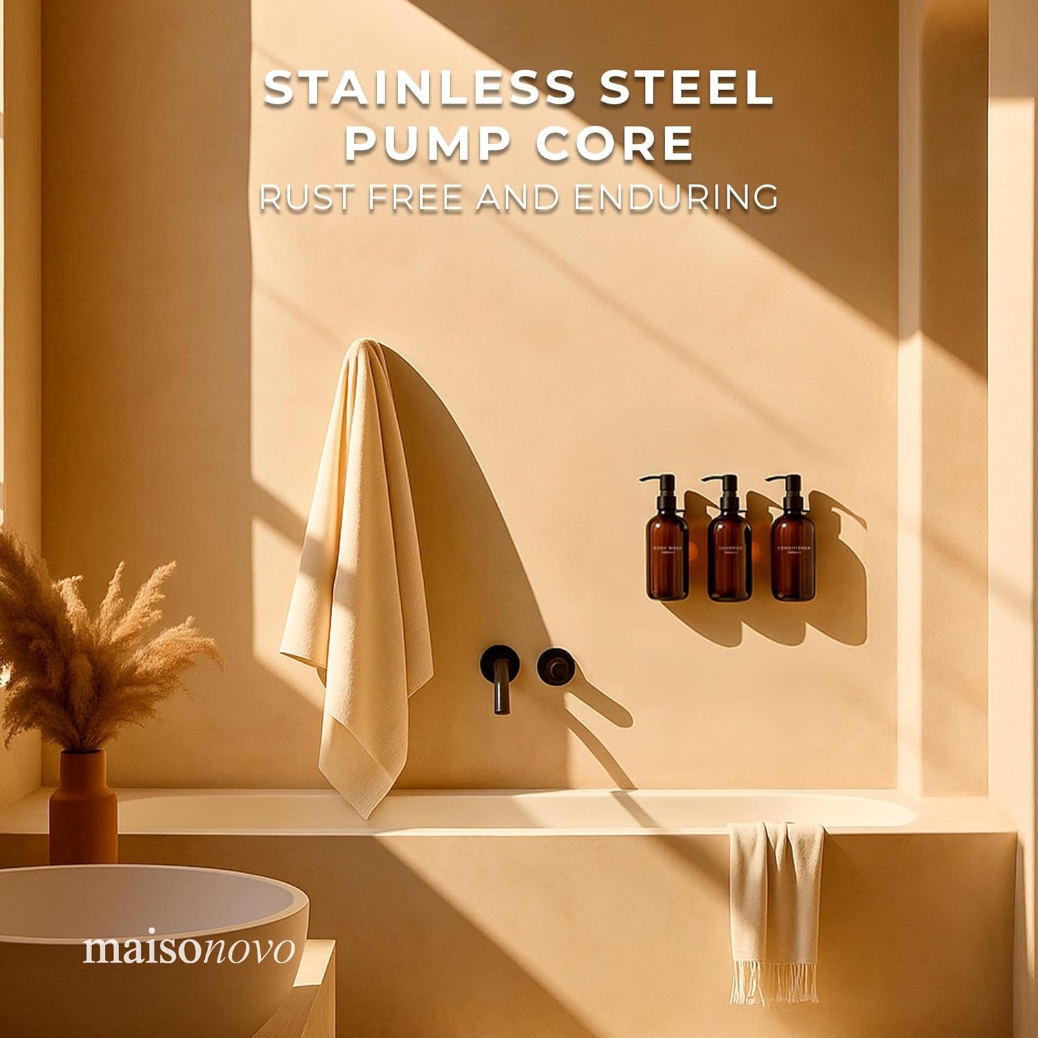 Wall Mounted Soap Dispenser Amber Black