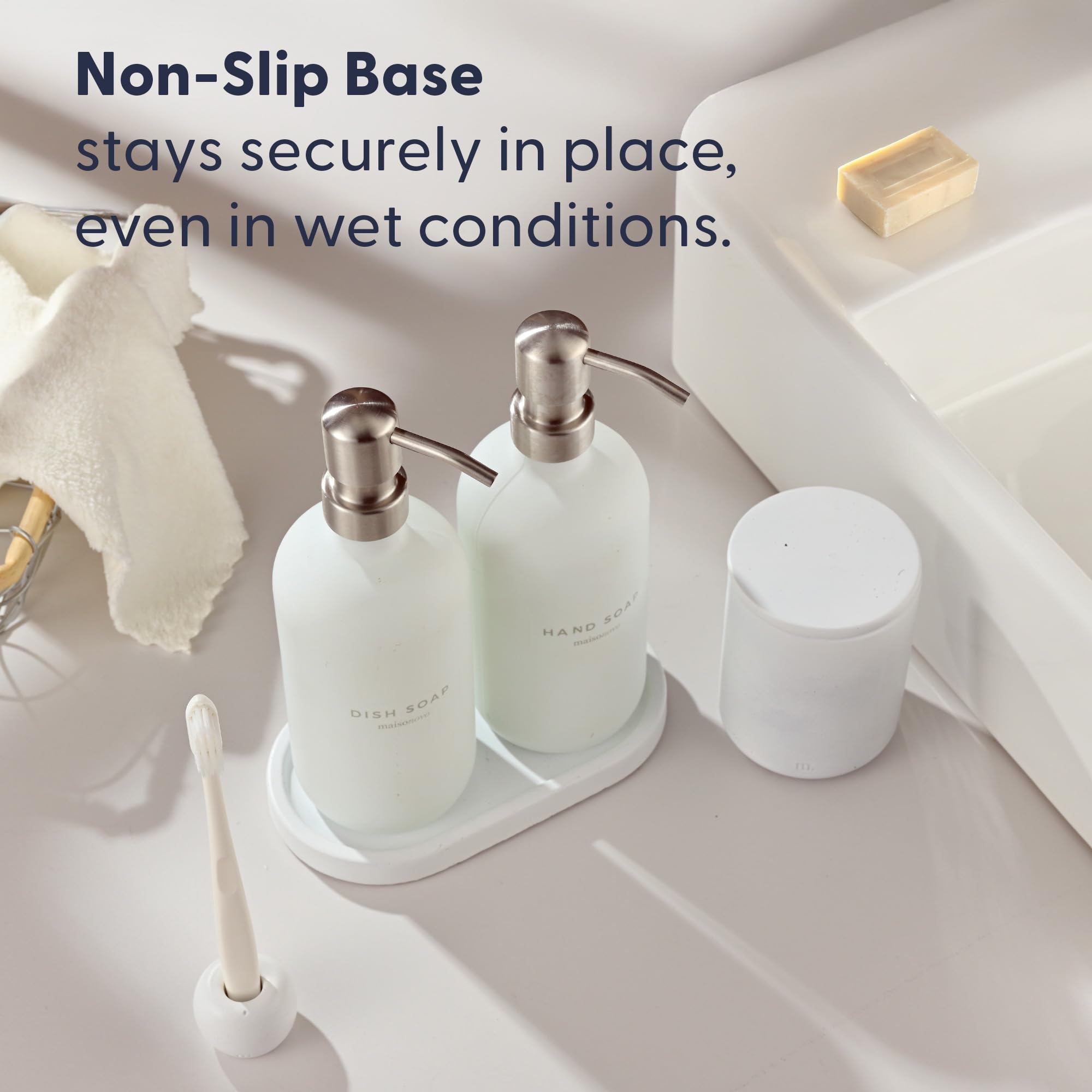 white/silver / Dispenser Set + Holder