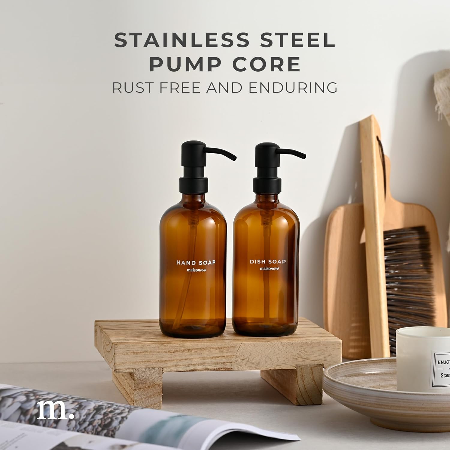 The Pebble - Glass Soap Dispenser Set