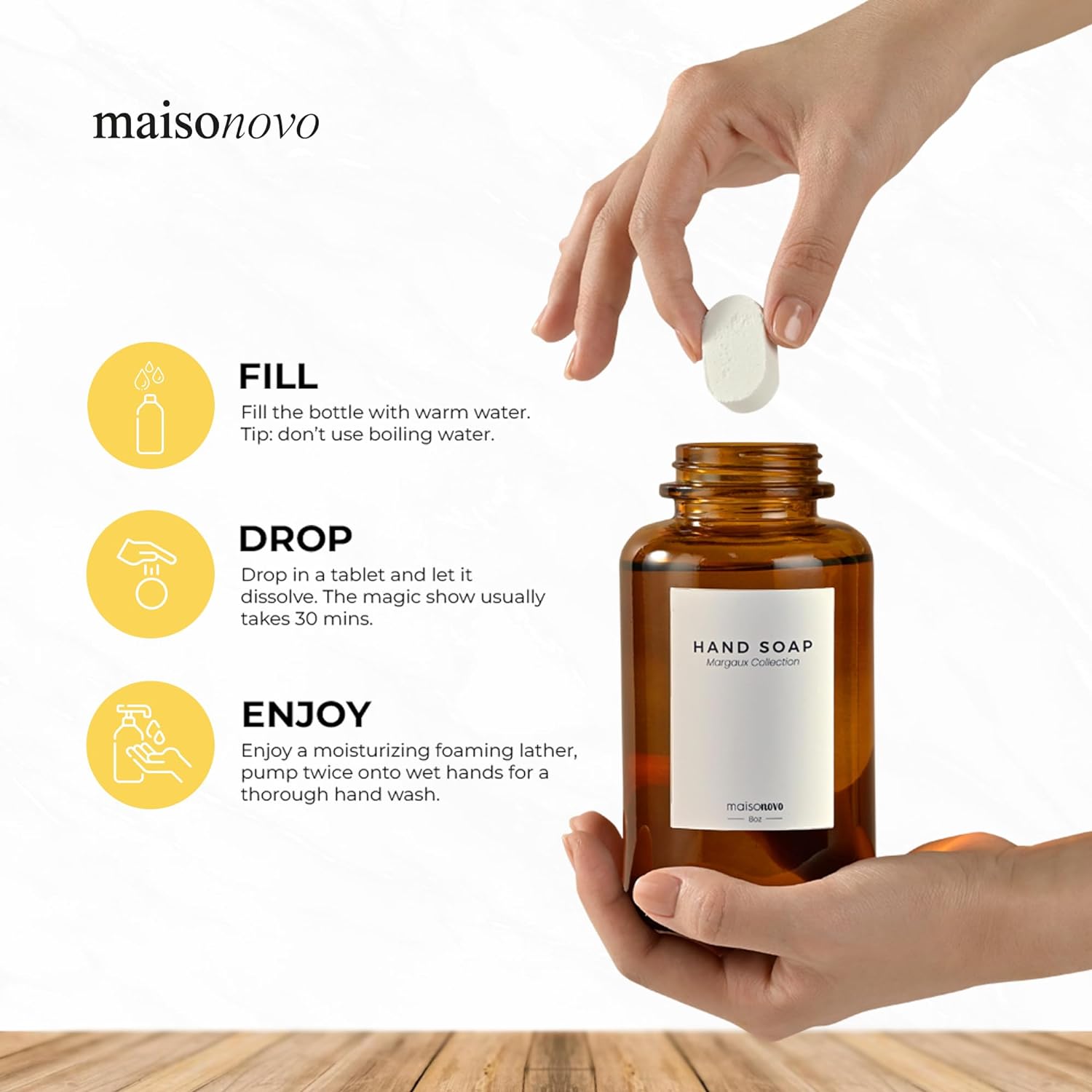 Foaming Hand Soap Tablets Jasmine x 12