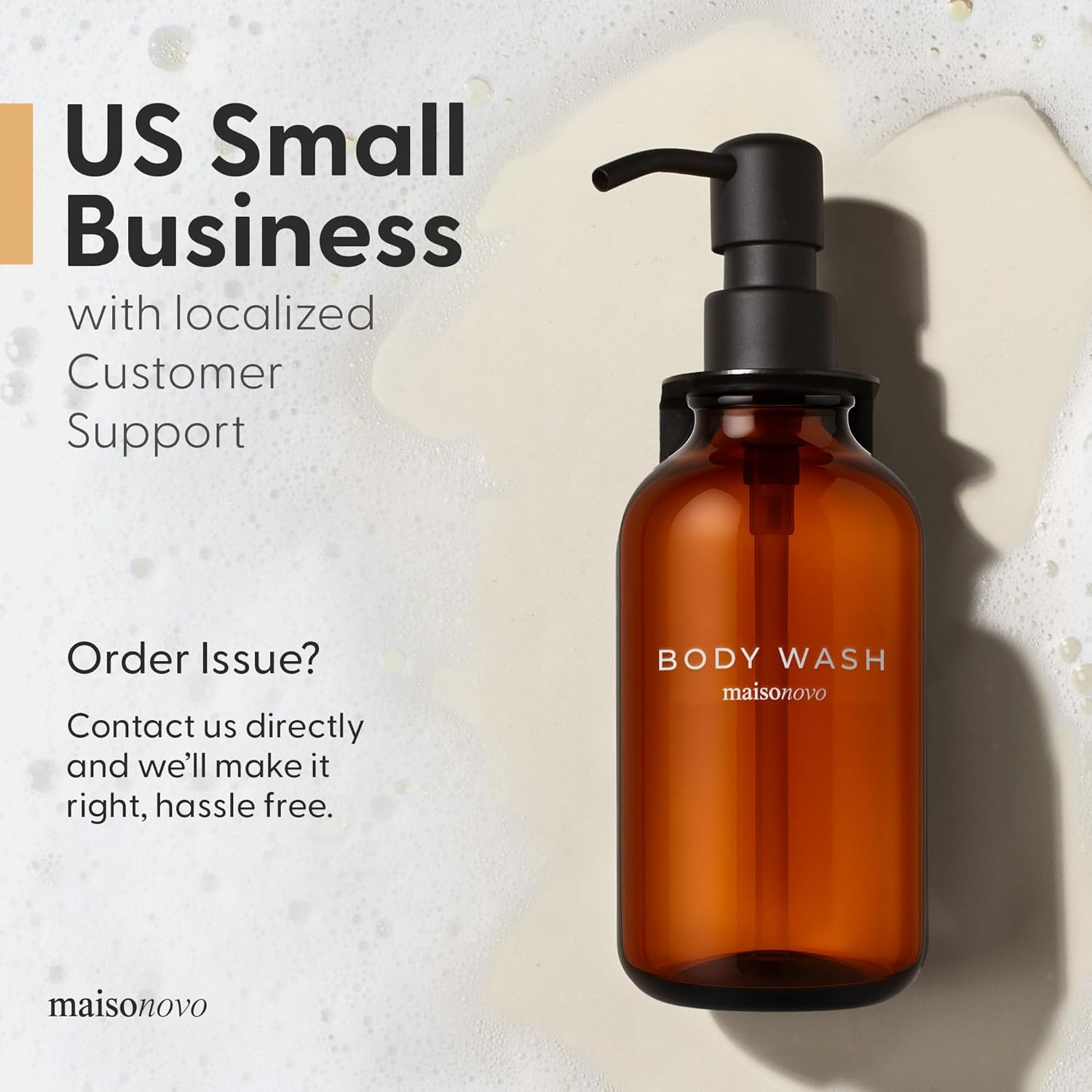 Wall Mounted Soap Dispenser Amber Black