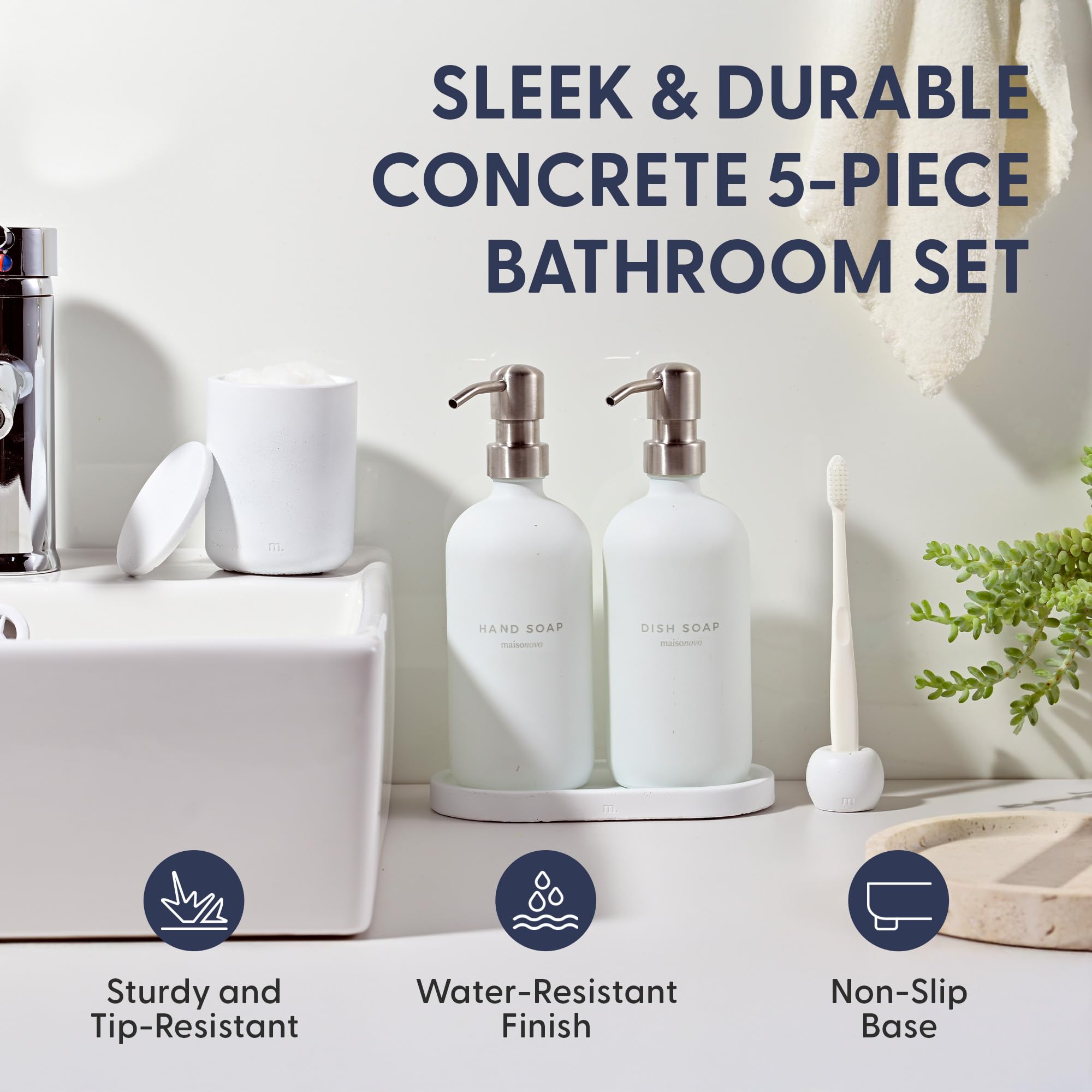 white/silver / Dispenser Set + Holder