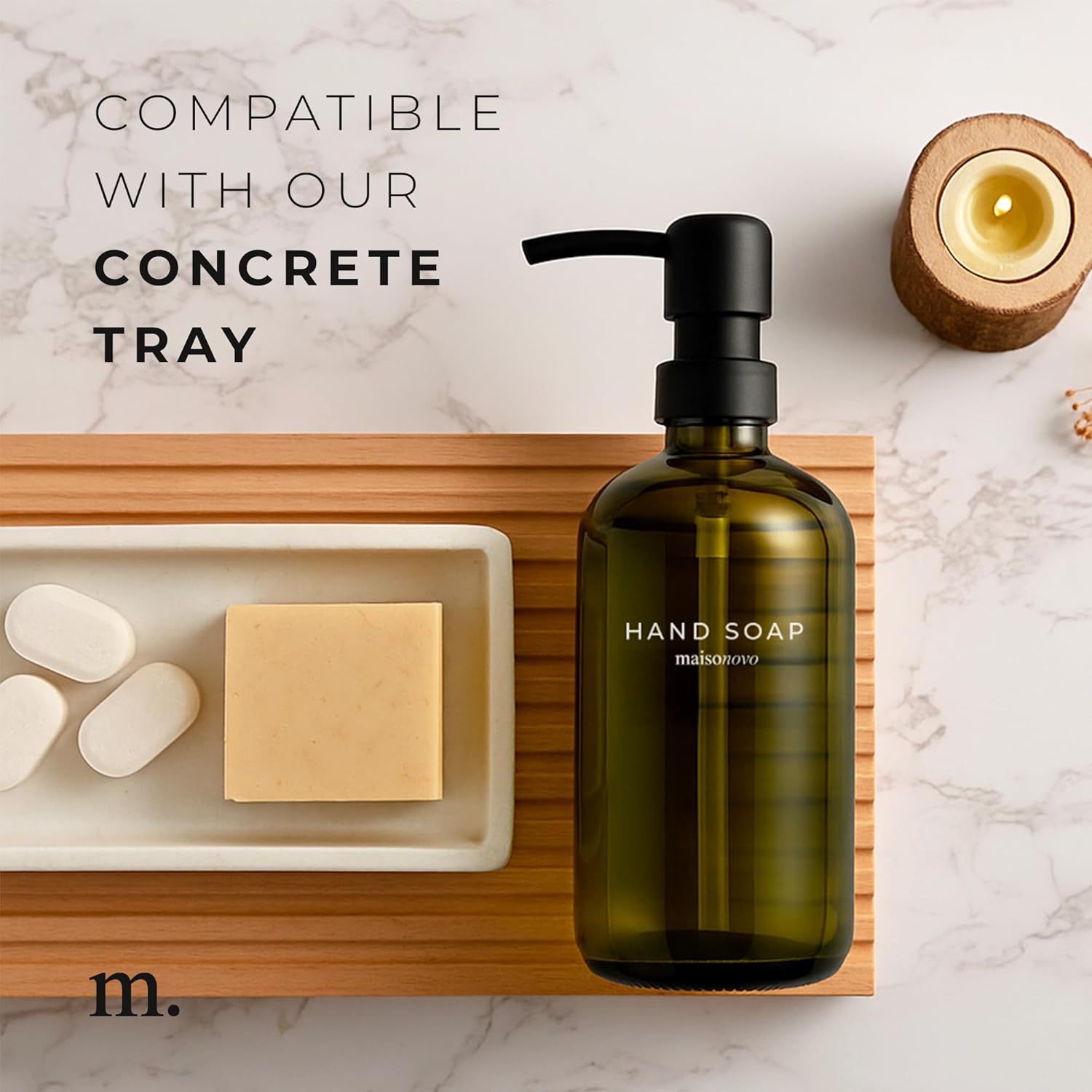 The Pebble - Glass Soap Dispenser Set