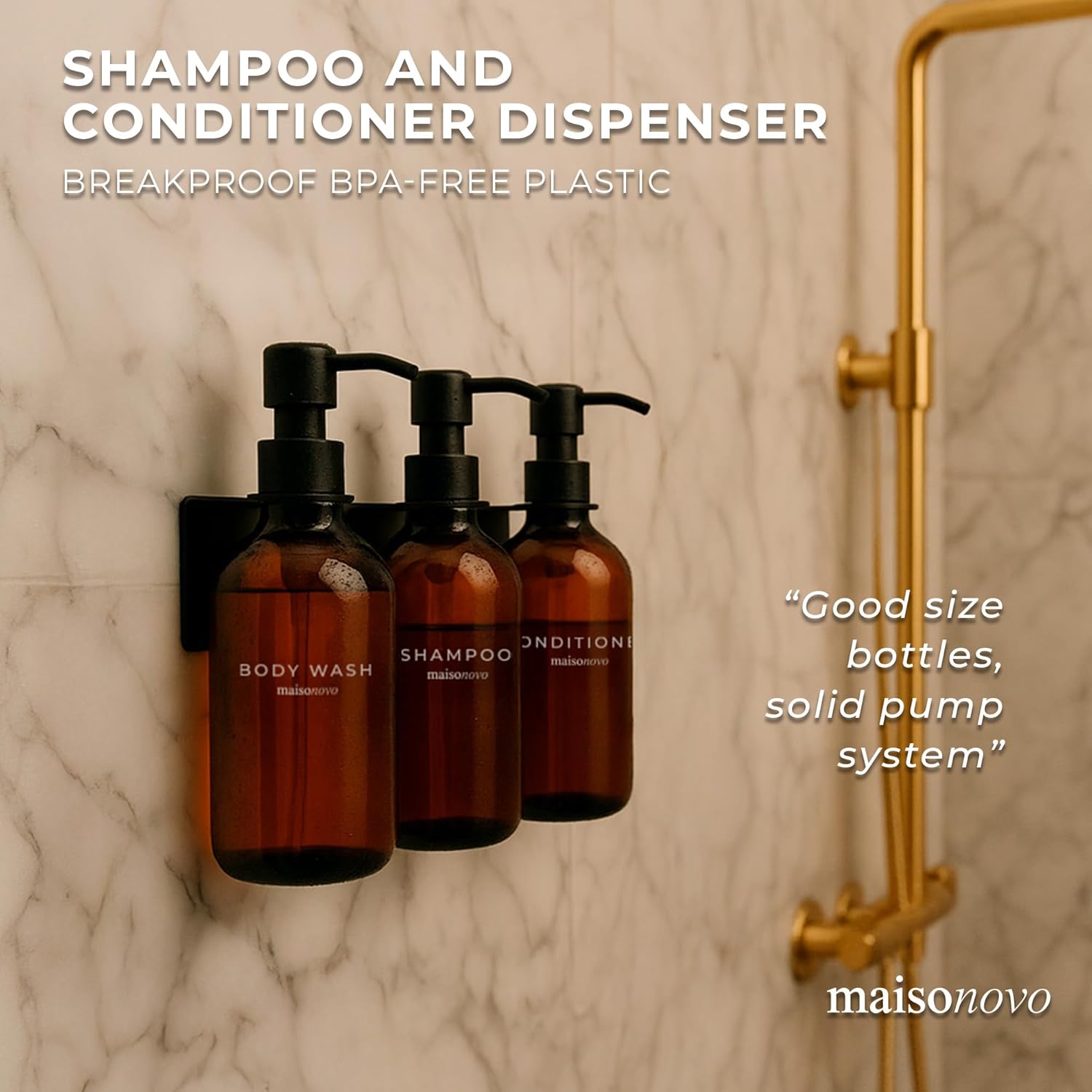 Wall Mounted Soap Dispenser Amber Black