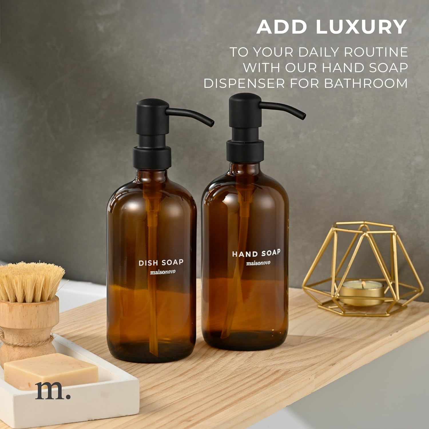 The Pebble - Glass Soap Dispenser Set