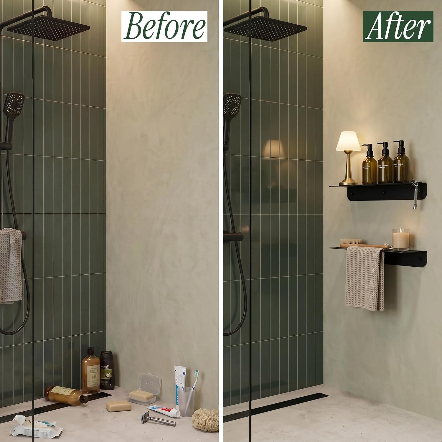 The Shelfie – Wall-Mounted Shower Caddy Set