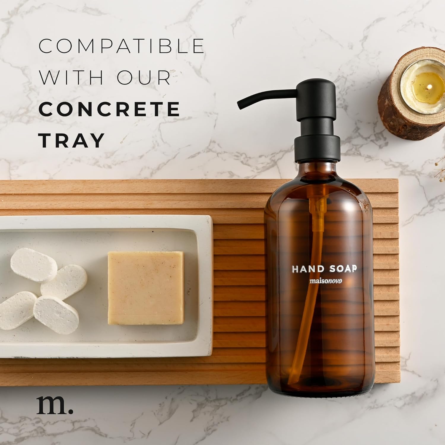 The Pebble - Glass Soap Dispenser Set