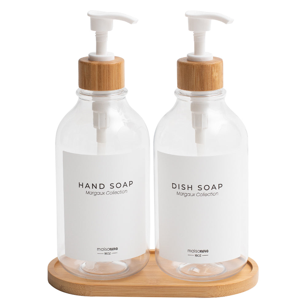 #Color_Clear Plastic + Labels + Bamboo Tray