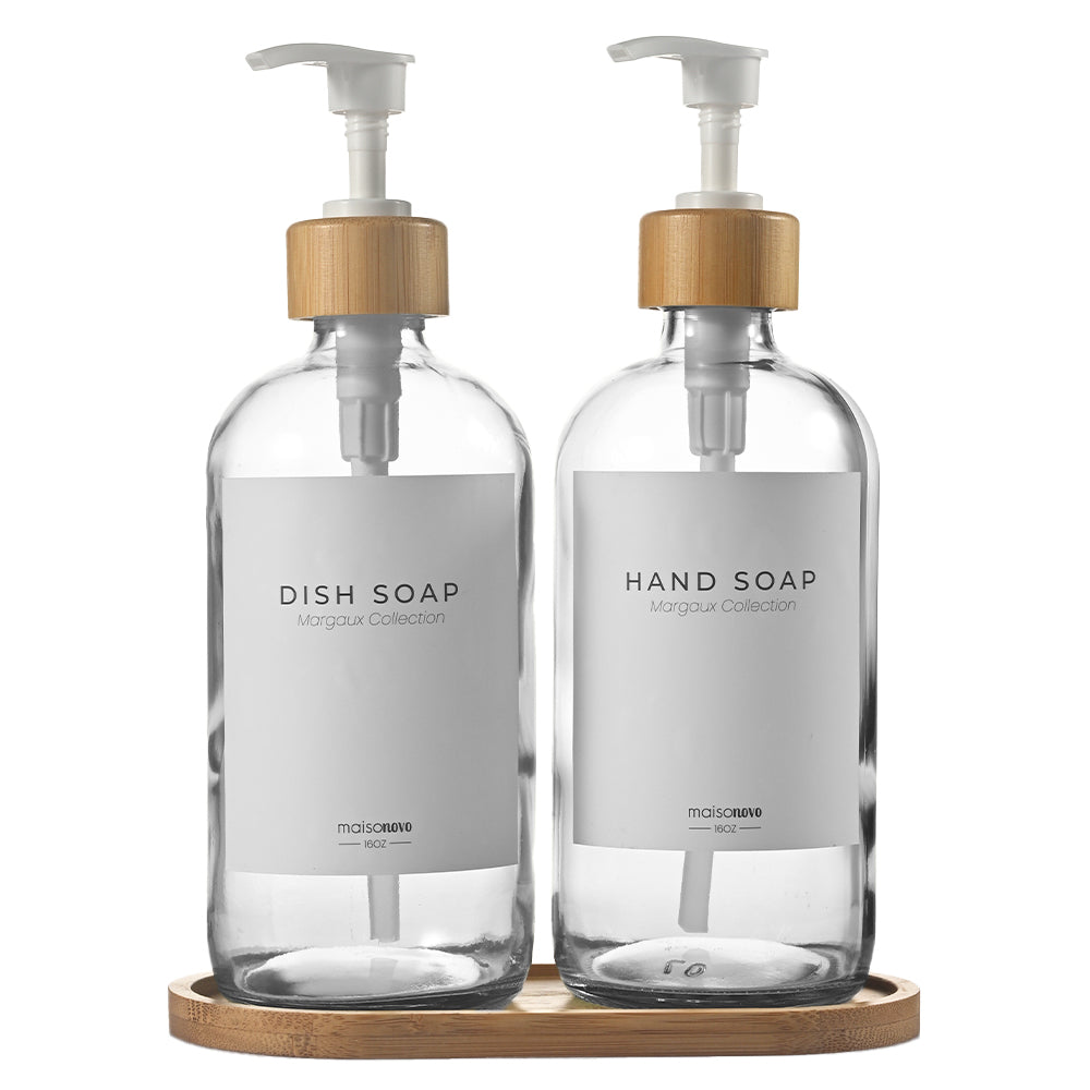 #Color_Clear Plastic + Labels + Bamboo Tray