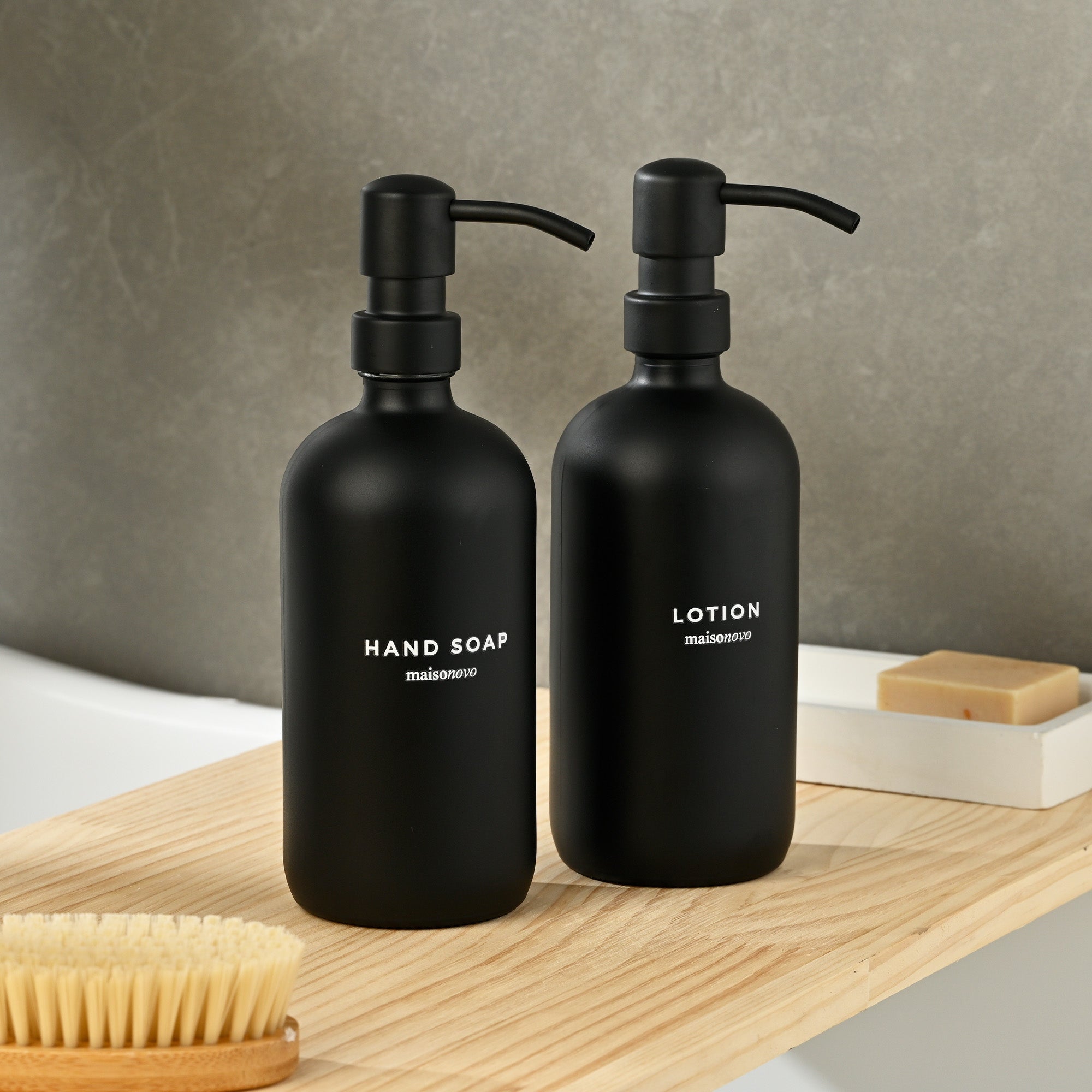 Glass Soap Dispensers Black