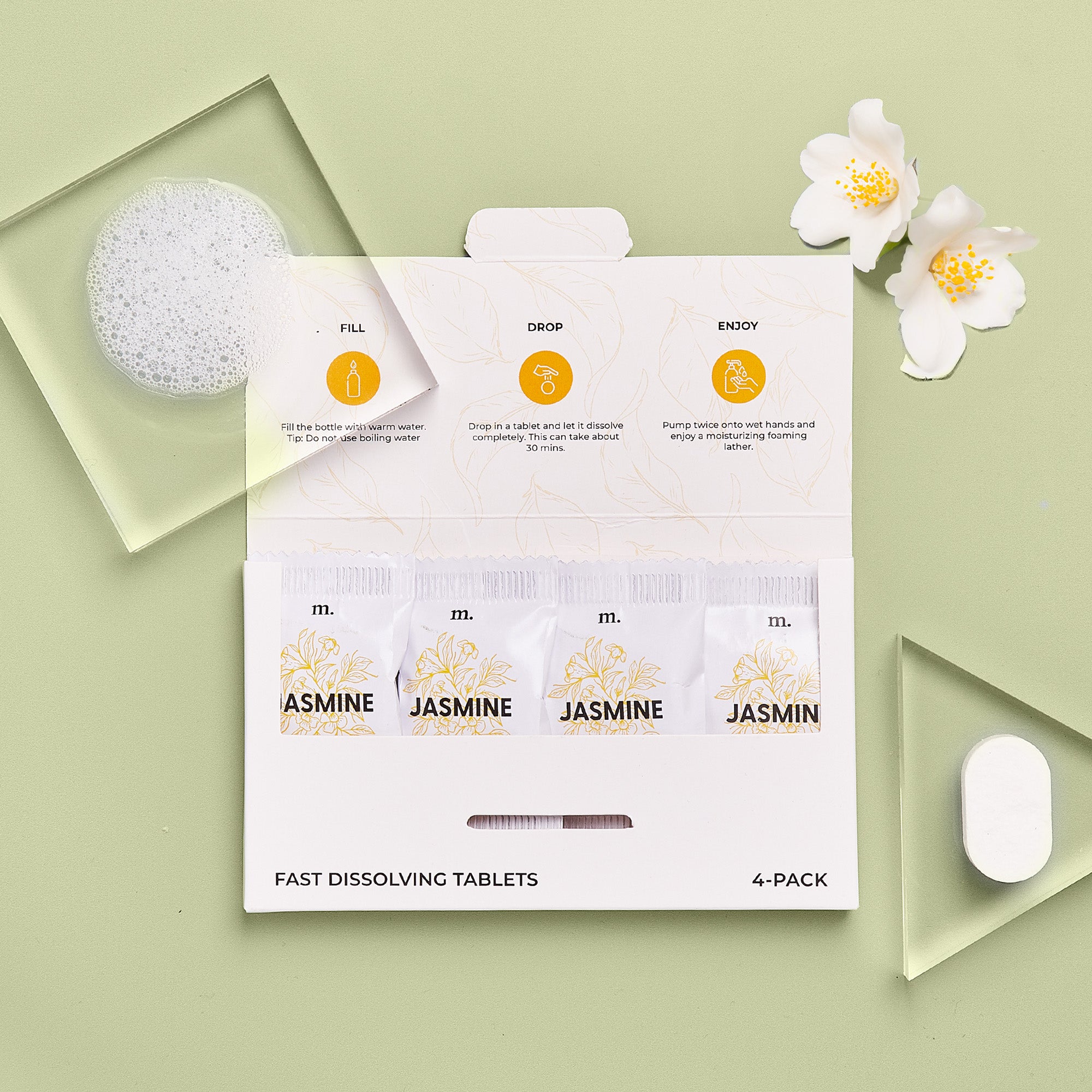 Foaming Hand Soap Tablets Jasmine x 4