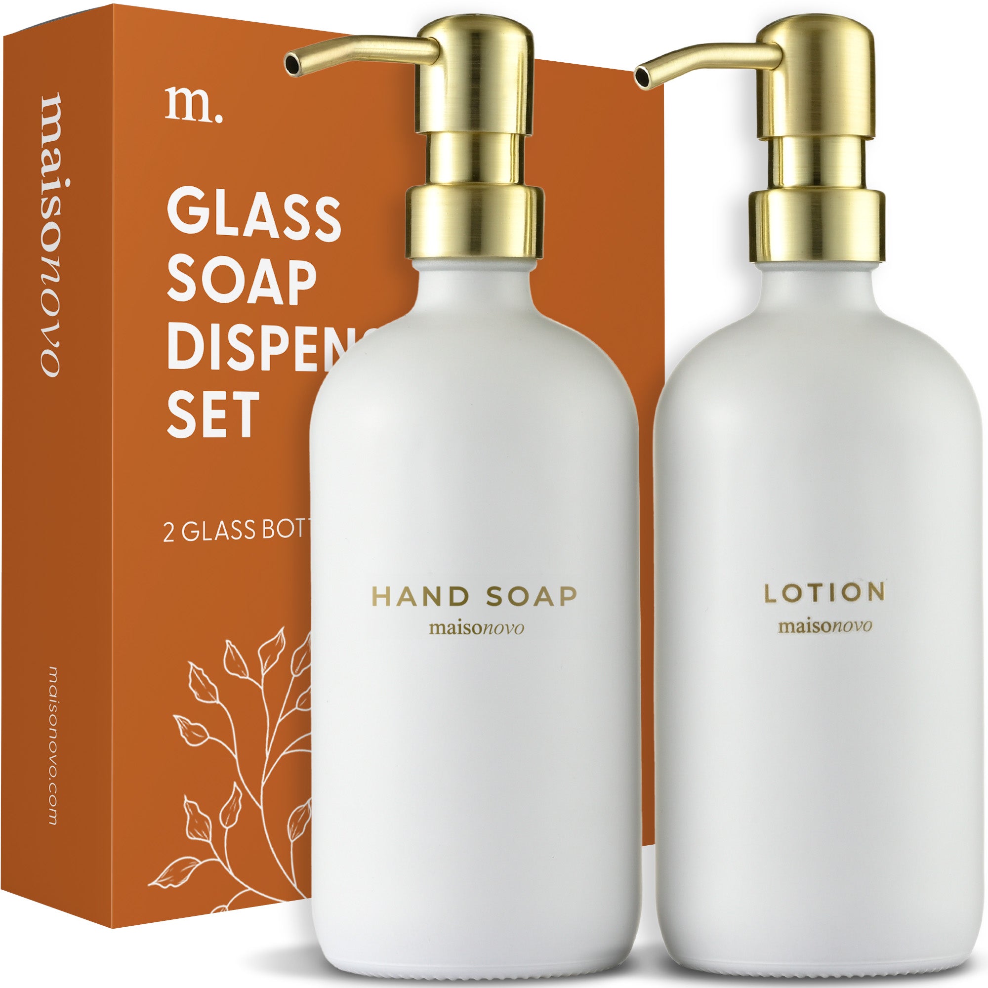 Glass Soap Dispensers White / Black