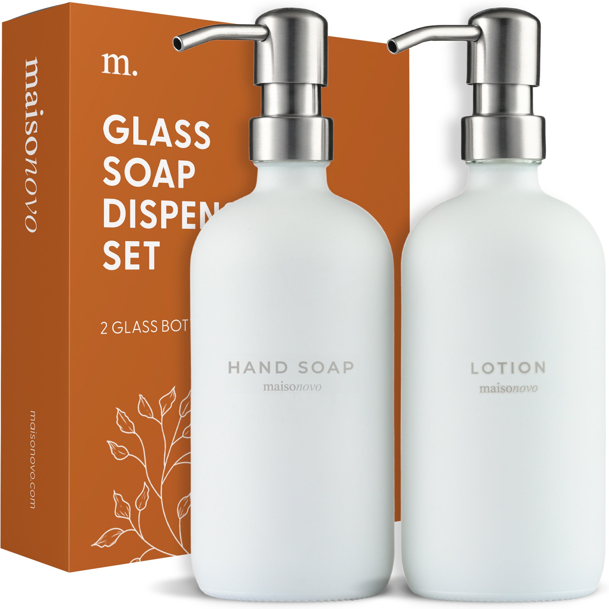 Glass Soap Dispensers White / Black