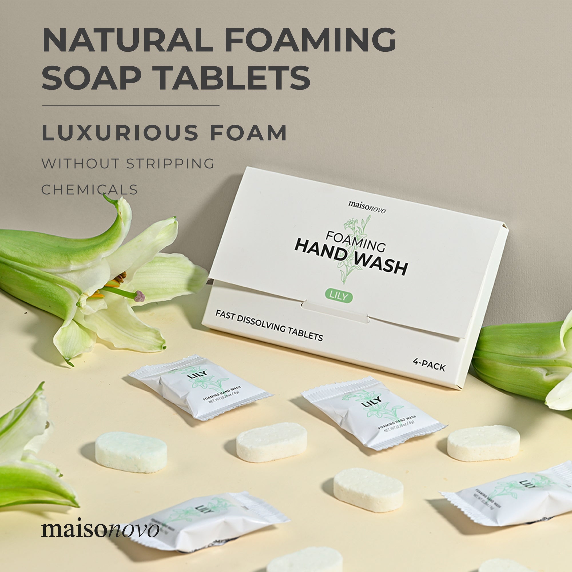 Foaming Hand Soap Tablets Unscented x 12