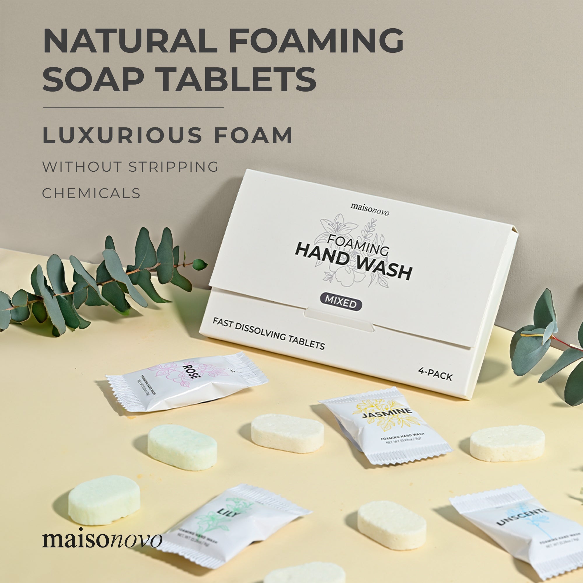 Foaming Hand Soap Tablets Unscented x 12
