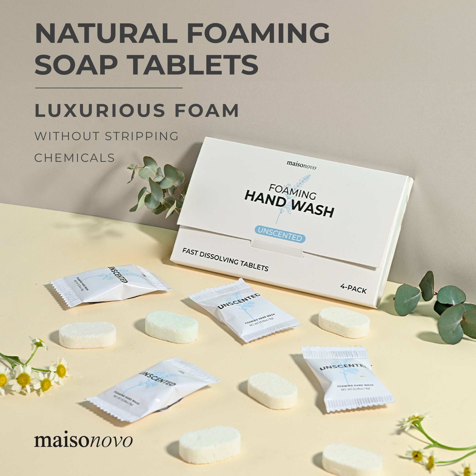 Foaming Hand Soap Tablets Unscented x 12