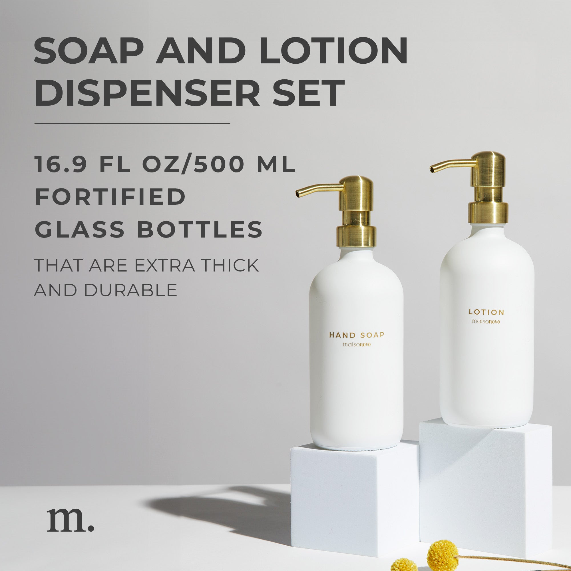Glass Soap Dispensers White / Black