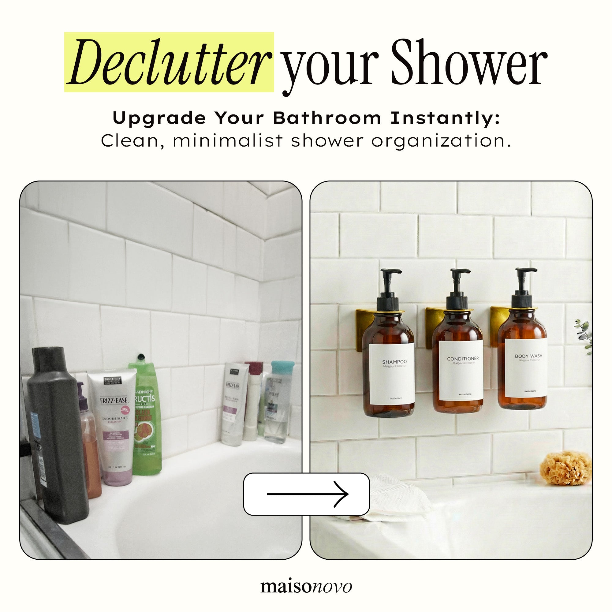 Hotel-at-Home Wall Mounted Shower Dispensers set