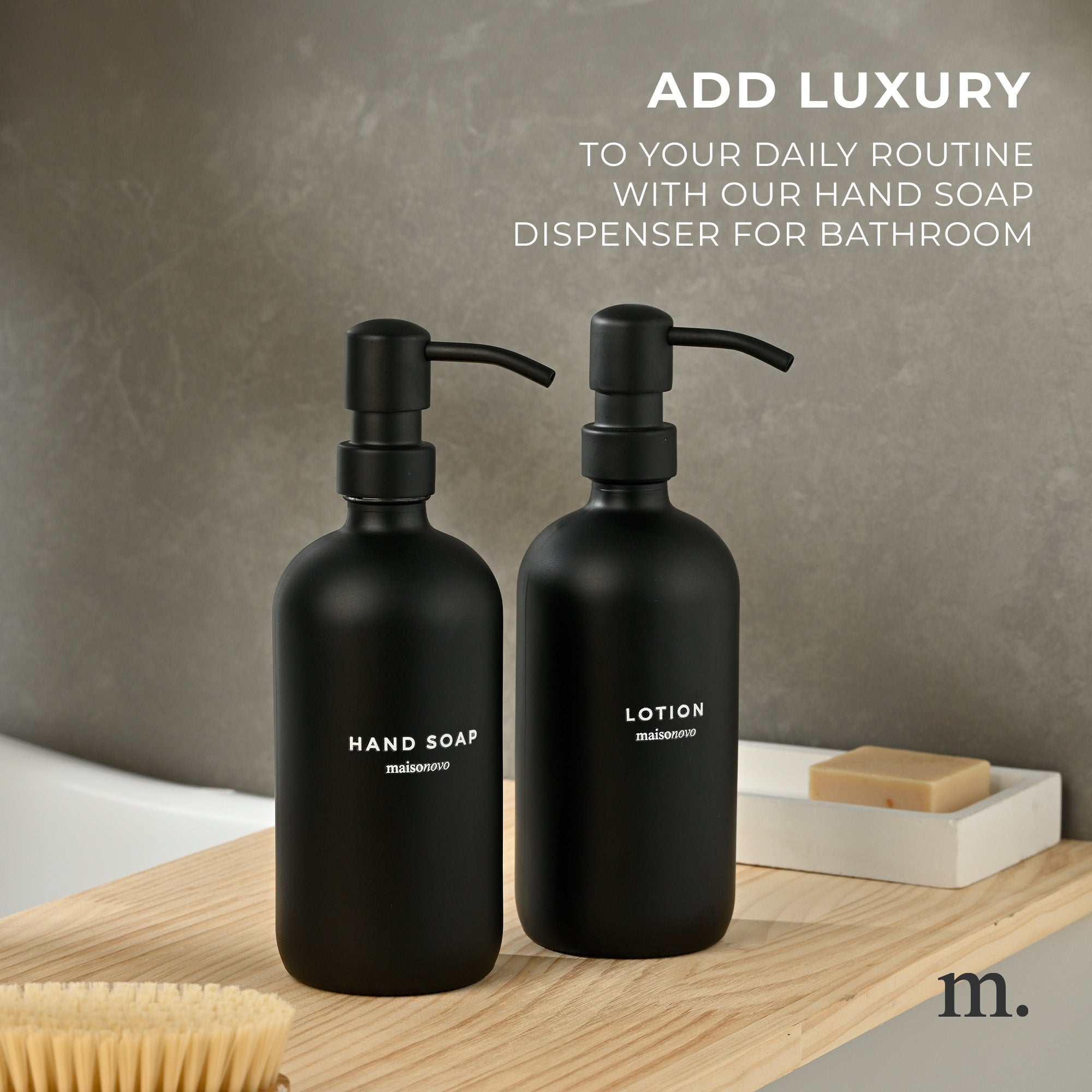 Glass Soap Dispensers White / Black