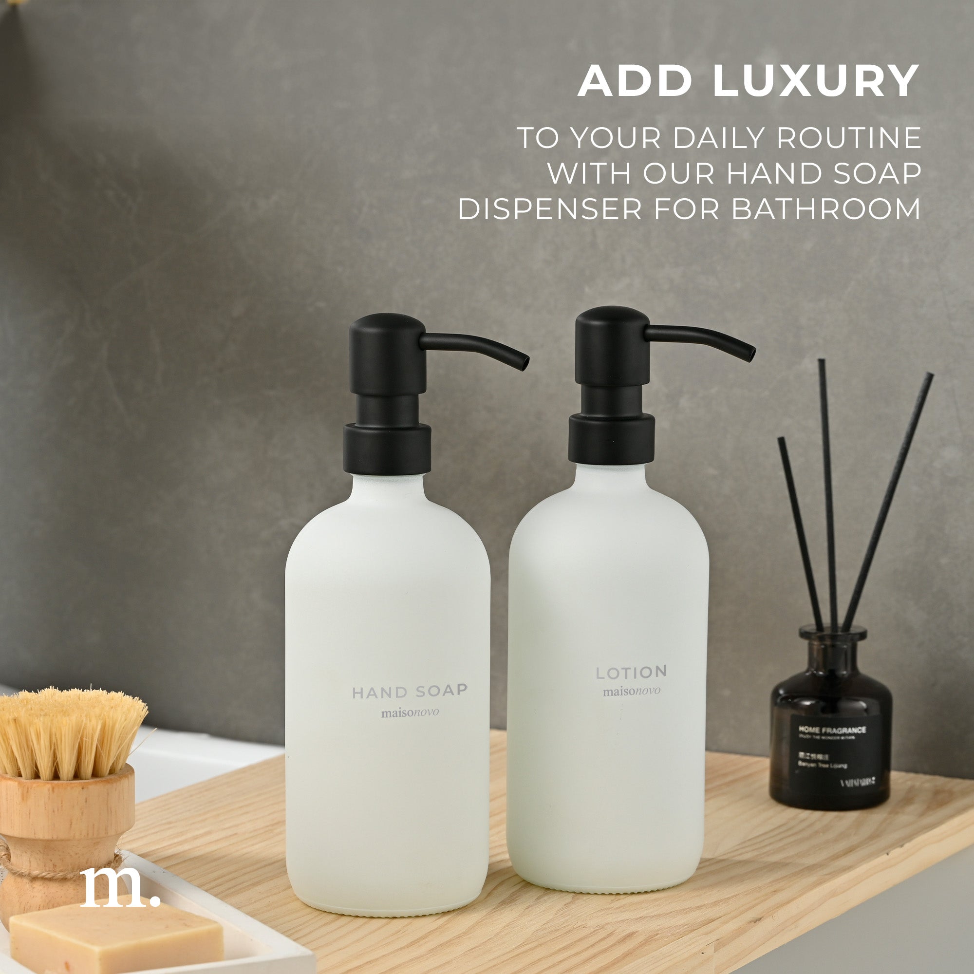 Glass Soap Dispensers White / Black