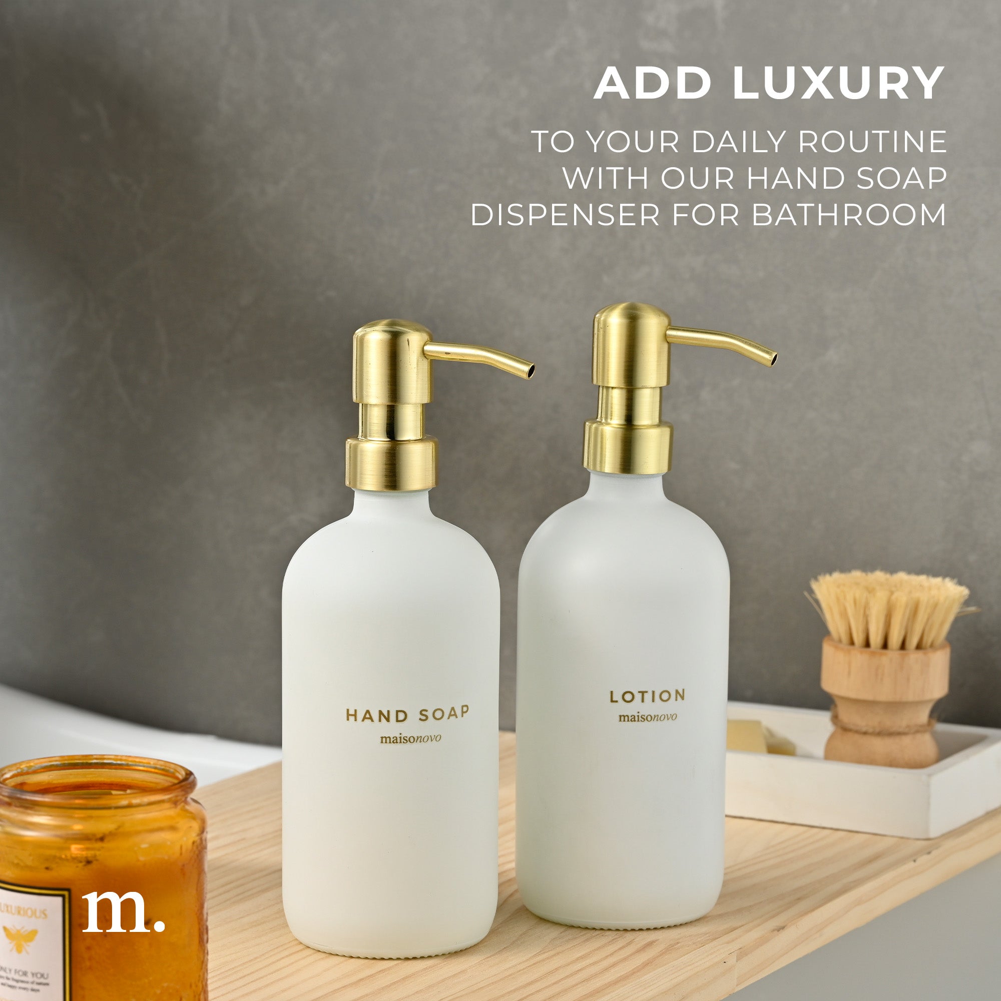 Glass Soap Dispensers White / Black