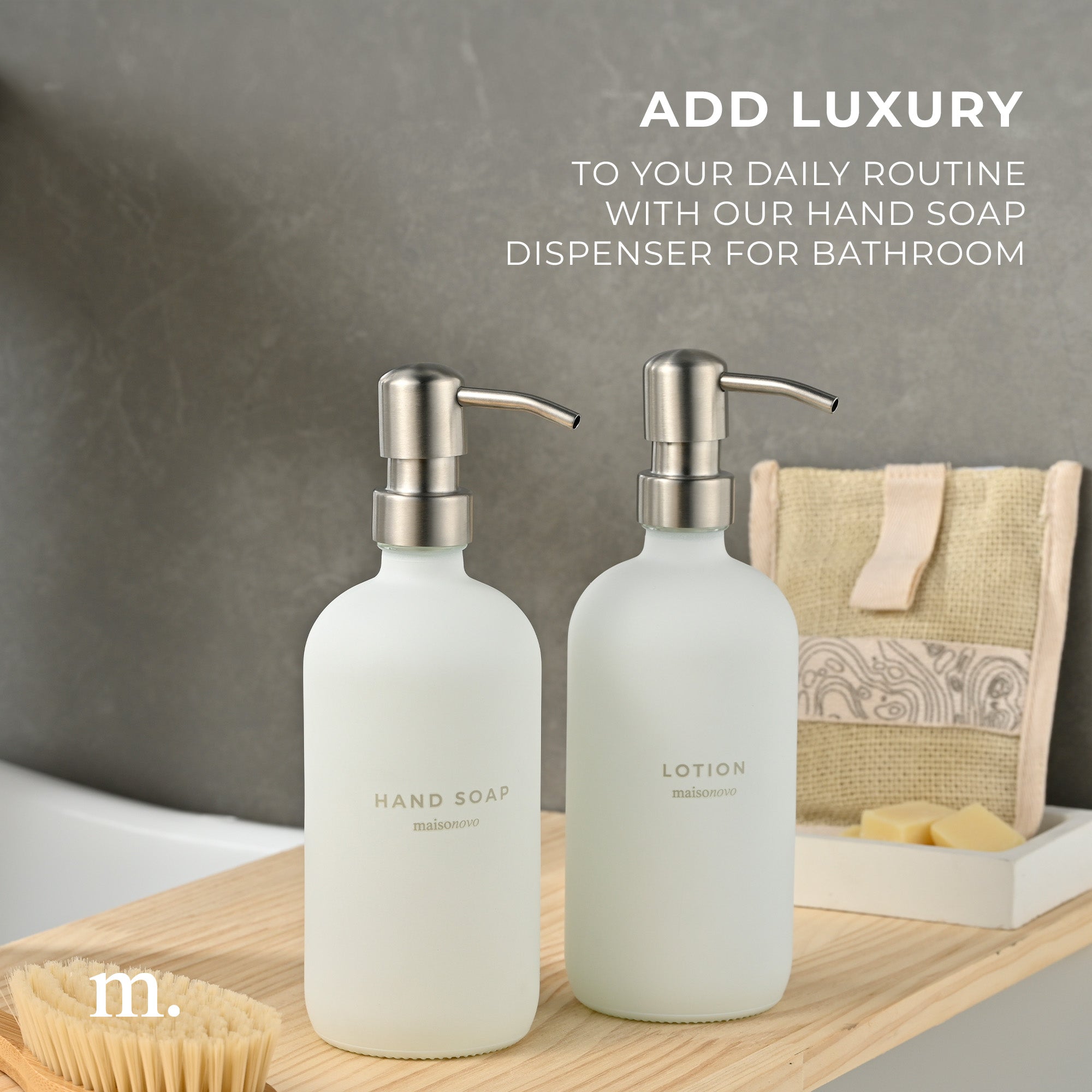 Glass Soap Dispensers White / Black
