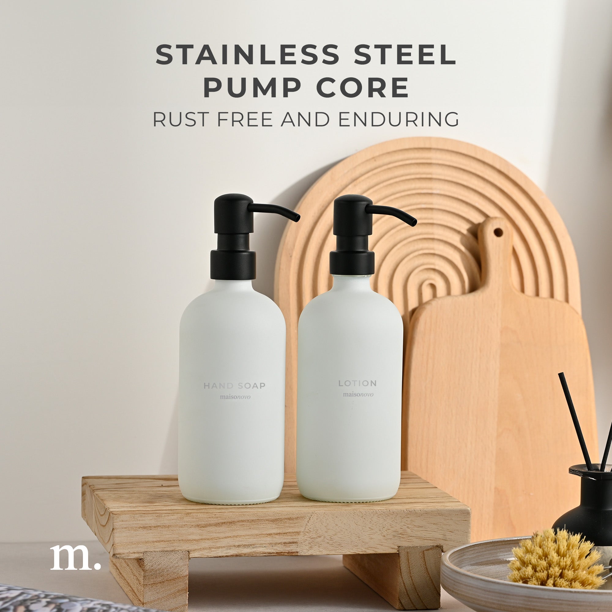 Glass Soap Dispensers White / Black
