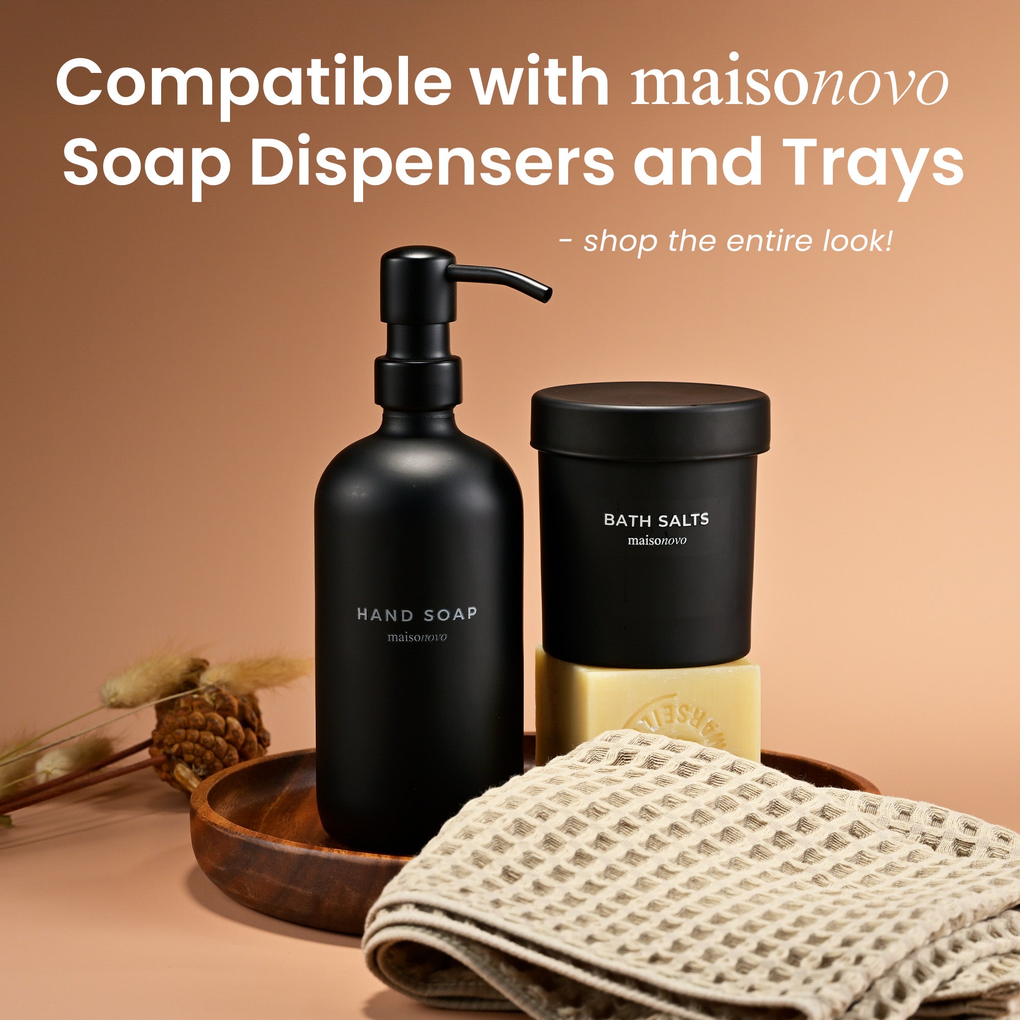 The Pebble - Modern Glass Q-Tip Jars