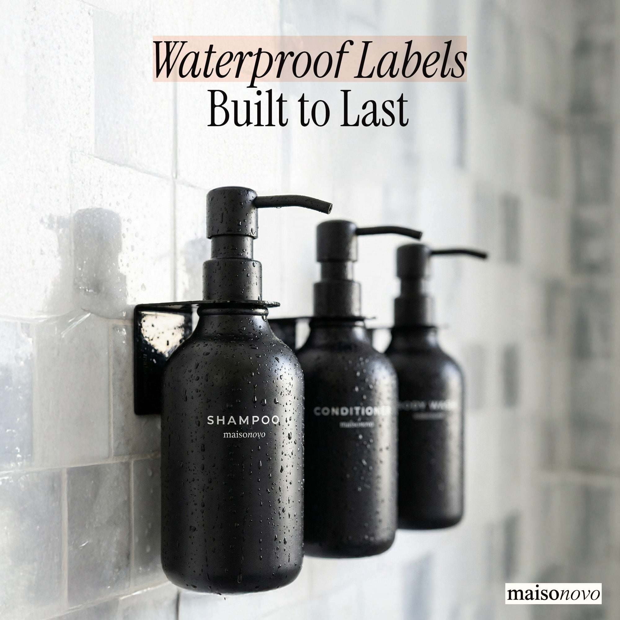 Hotel-at-Home Wall Mounted Shower Dispensers Set