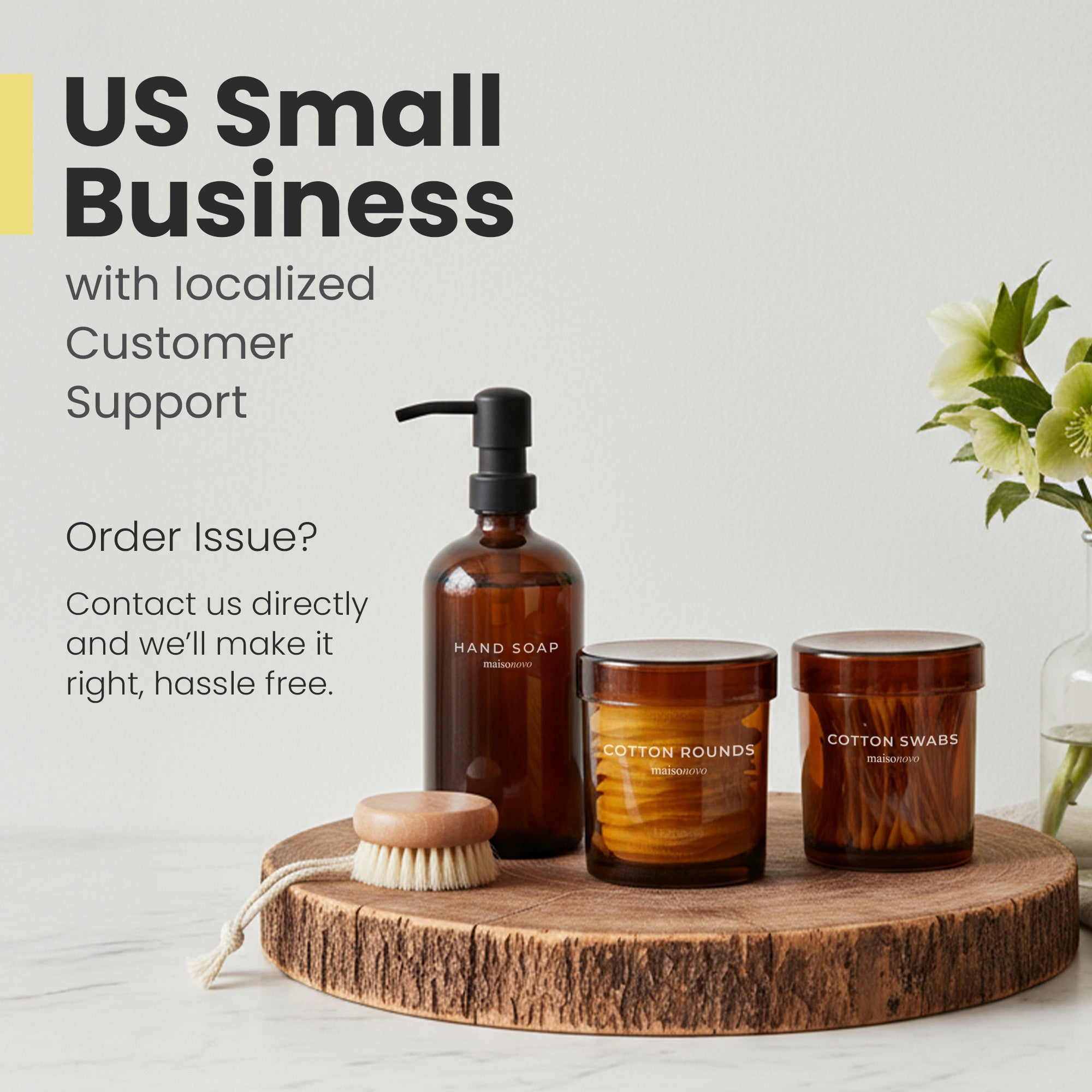 The Pebble - Modern Glass Q-Tip Jars